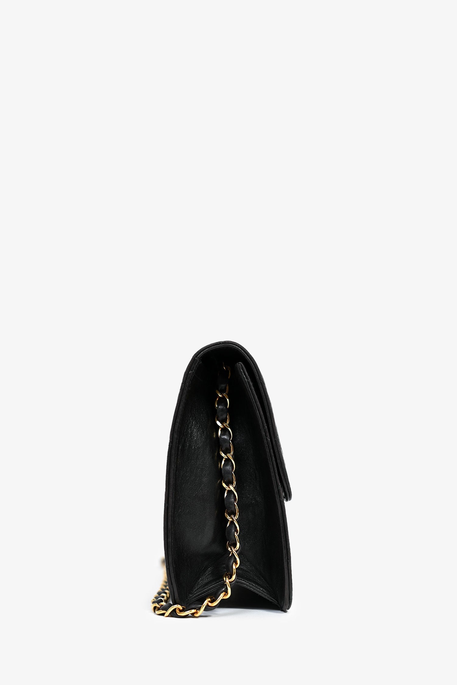 Chanel™ 1994 Black Lambskin Single Chain Flap Bag