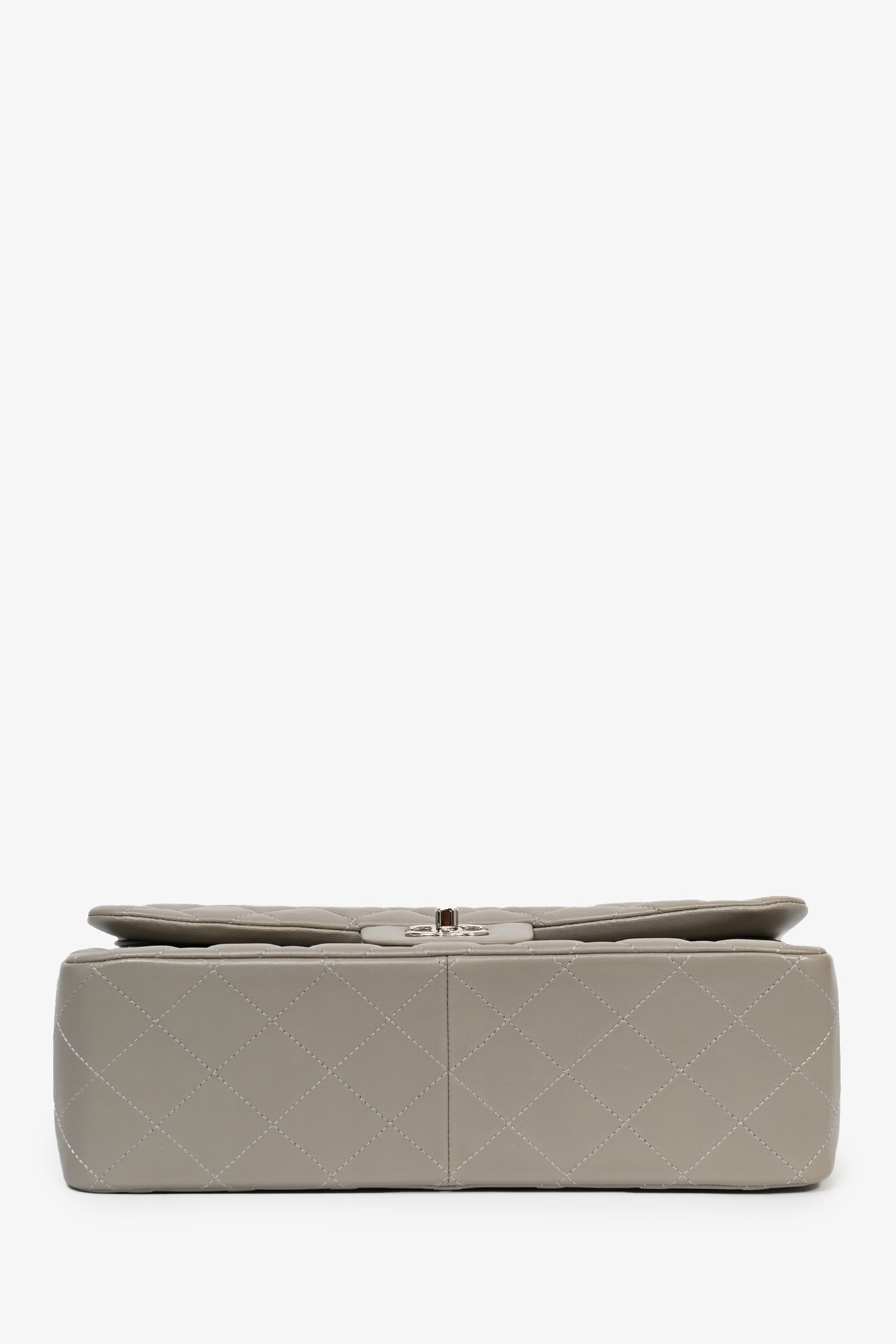 Chanel™ 2019/20 Grey Lambskin Leather Jumbo Double Flap