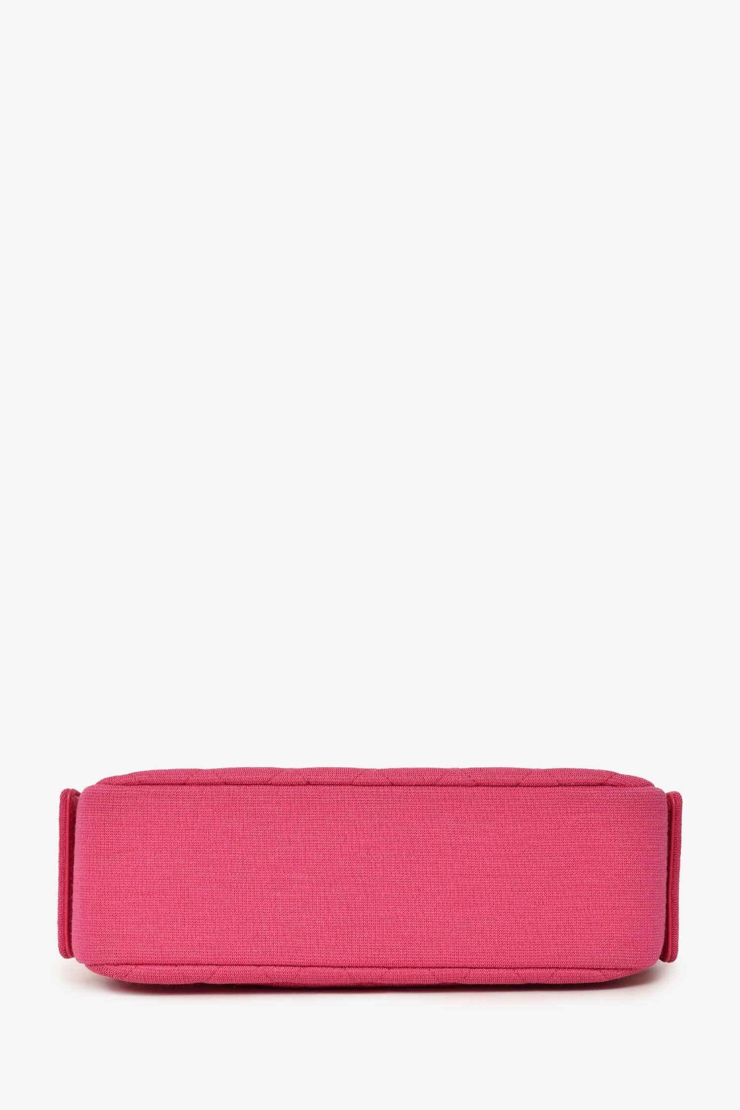 Chanel™ 2019-20 Fuchsia Quilted Jersey Zip Double Chain Bag