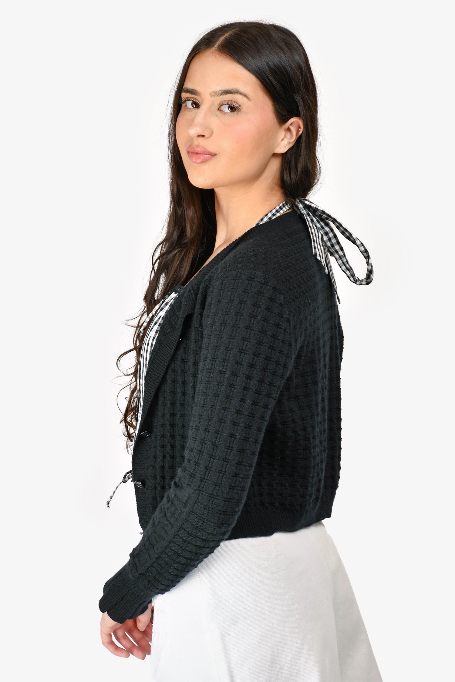 Chanel™ Fall/Winter 2023 Black Cashmere CC Button Up Cardigan Size 38