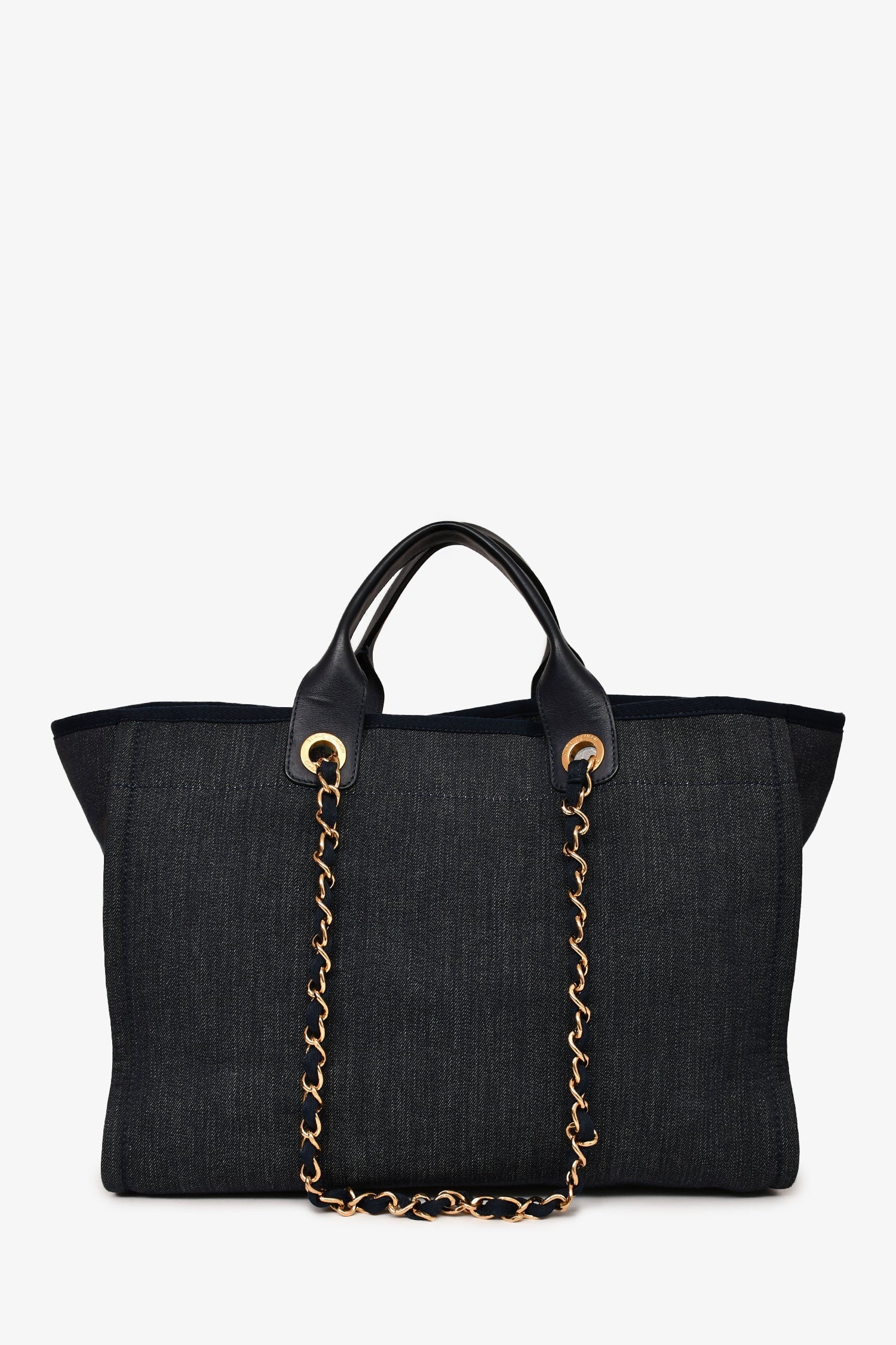 Chanel™ 2013-14 Navy Denim Deauville Tote (As Is)