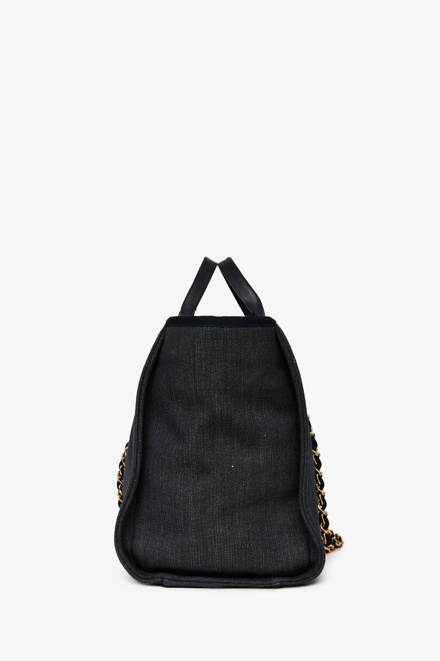 Chanel™ 2013-14 Navy Denim Deauville Tote (As Is)