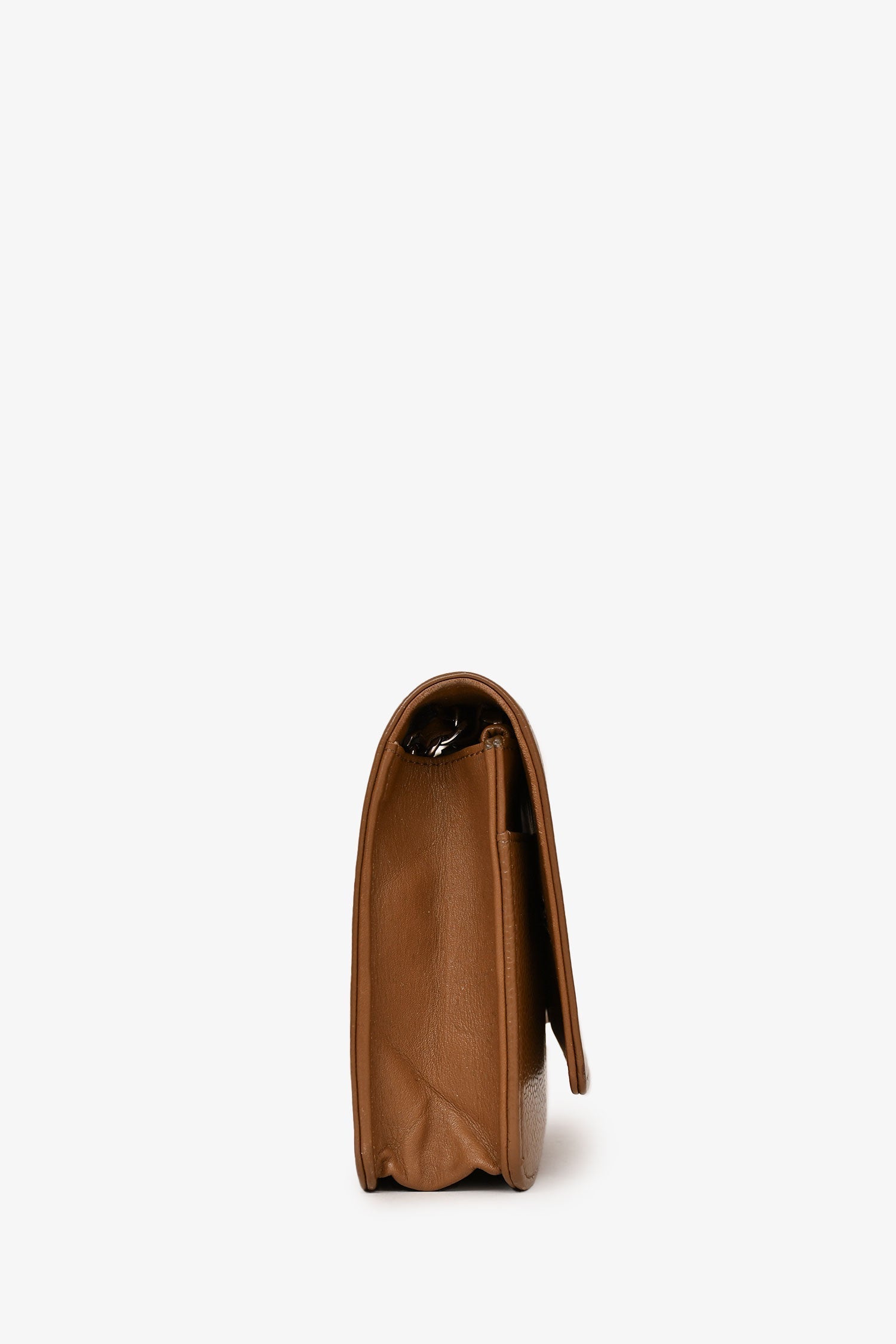 Chanel™ 2012-13 Brown Caviar Leather CC Logo Wallet On Chain