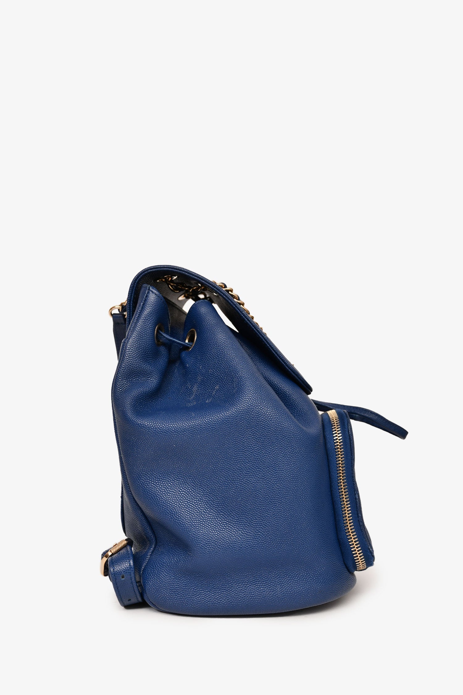 Chanel™ 2017 Blue Caviar Leather Business Affinity GHW Backpack