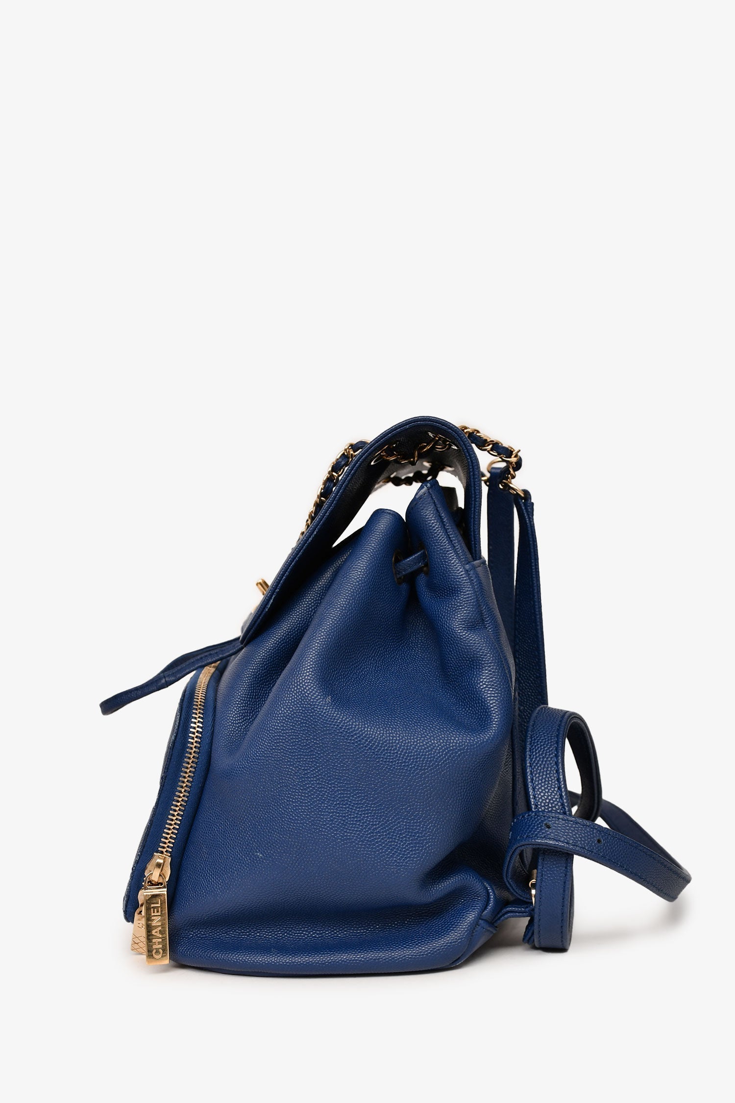 Chanel™ 2017 Blue Caviar Leather Business Affinity GHW Backpack