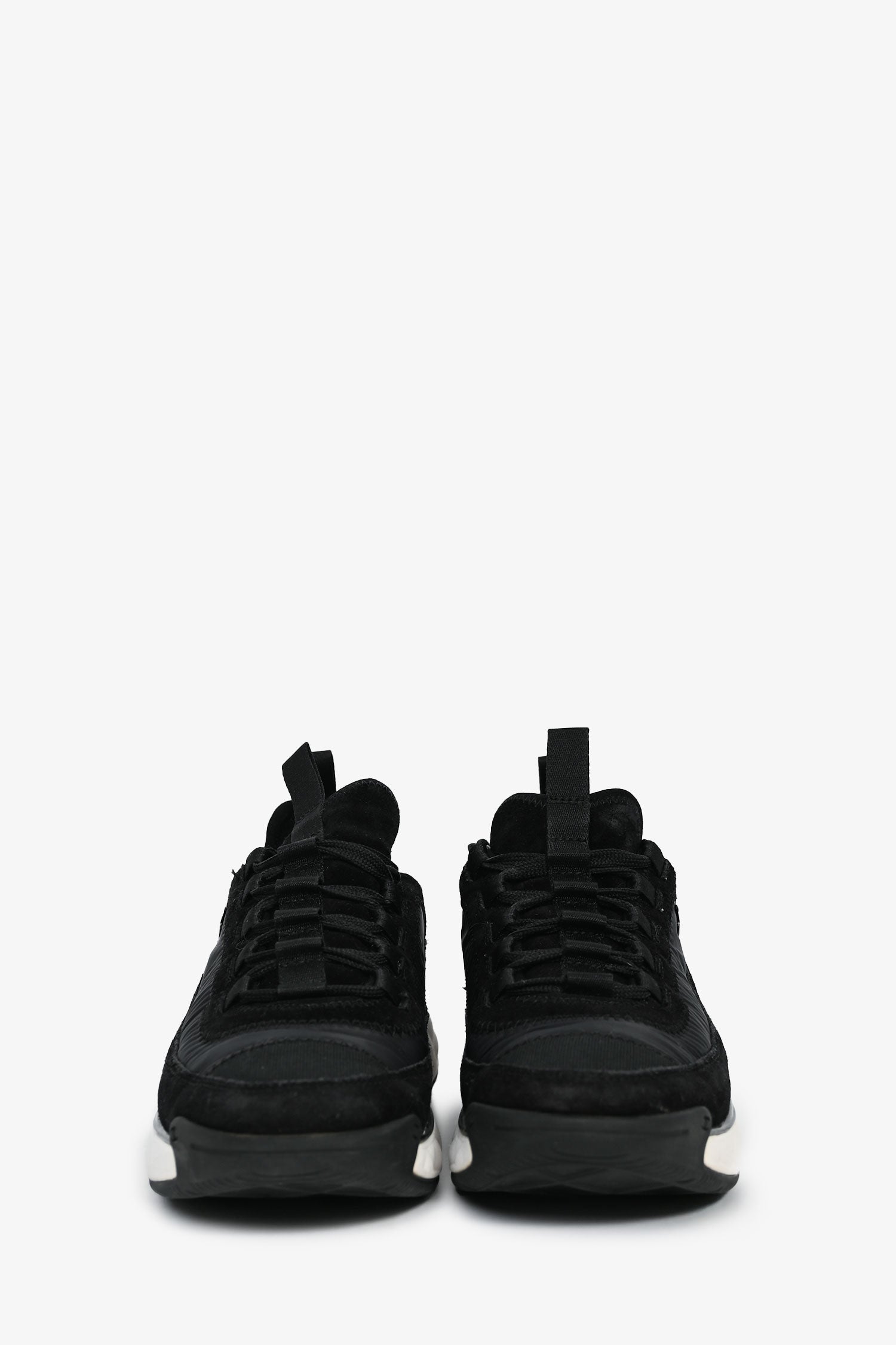 Chanel™ Black Nylon/ Leather CC Low Top Sneakers Size 36.5