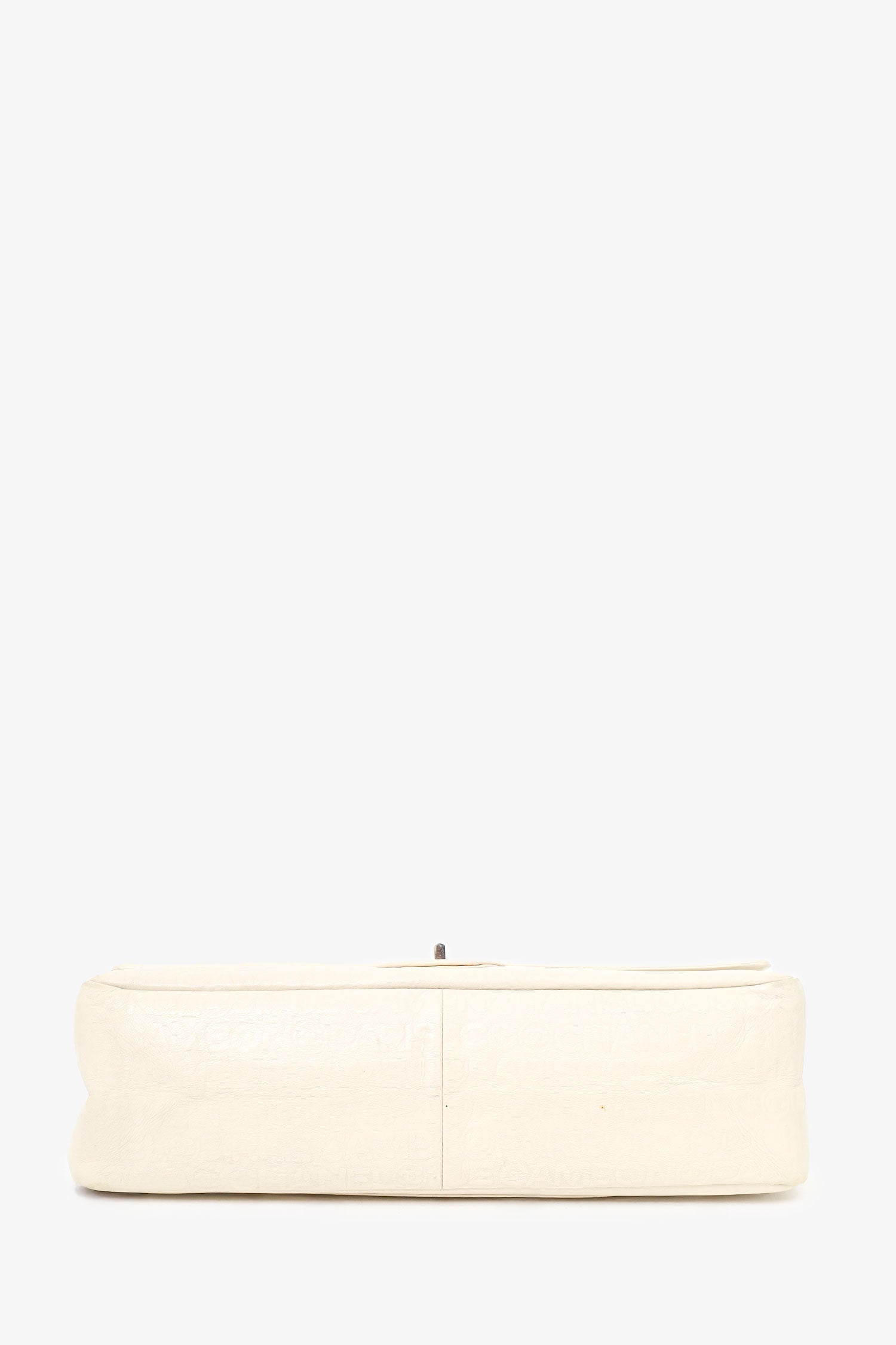 Chanel™ 2008-09 White Embossed CC Calfskin Unlimited Reissue 228 Flap Bag