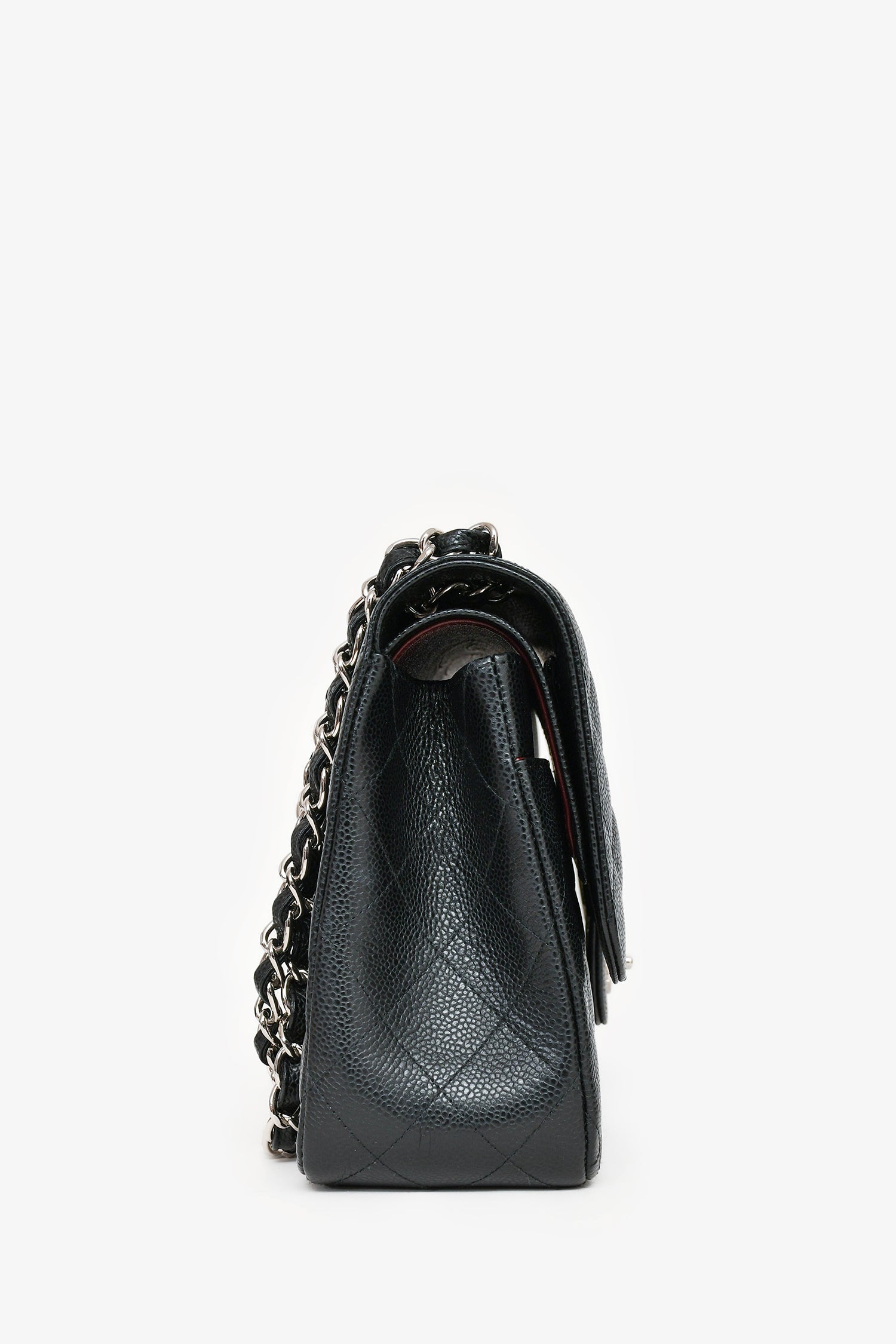 Chanel™ 2014 Black Caviar Leather Jumbo Double Flap