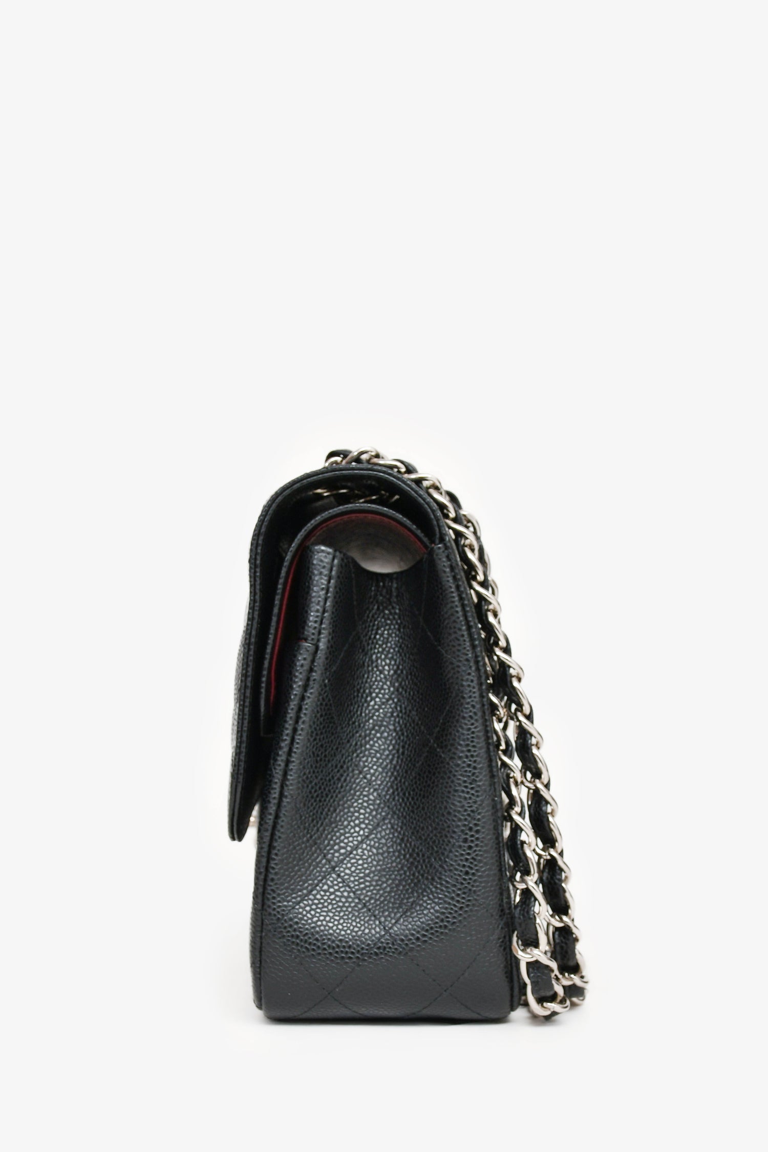 Chanel™ 2014 Black Caviar Leather Jumbo Double Flap