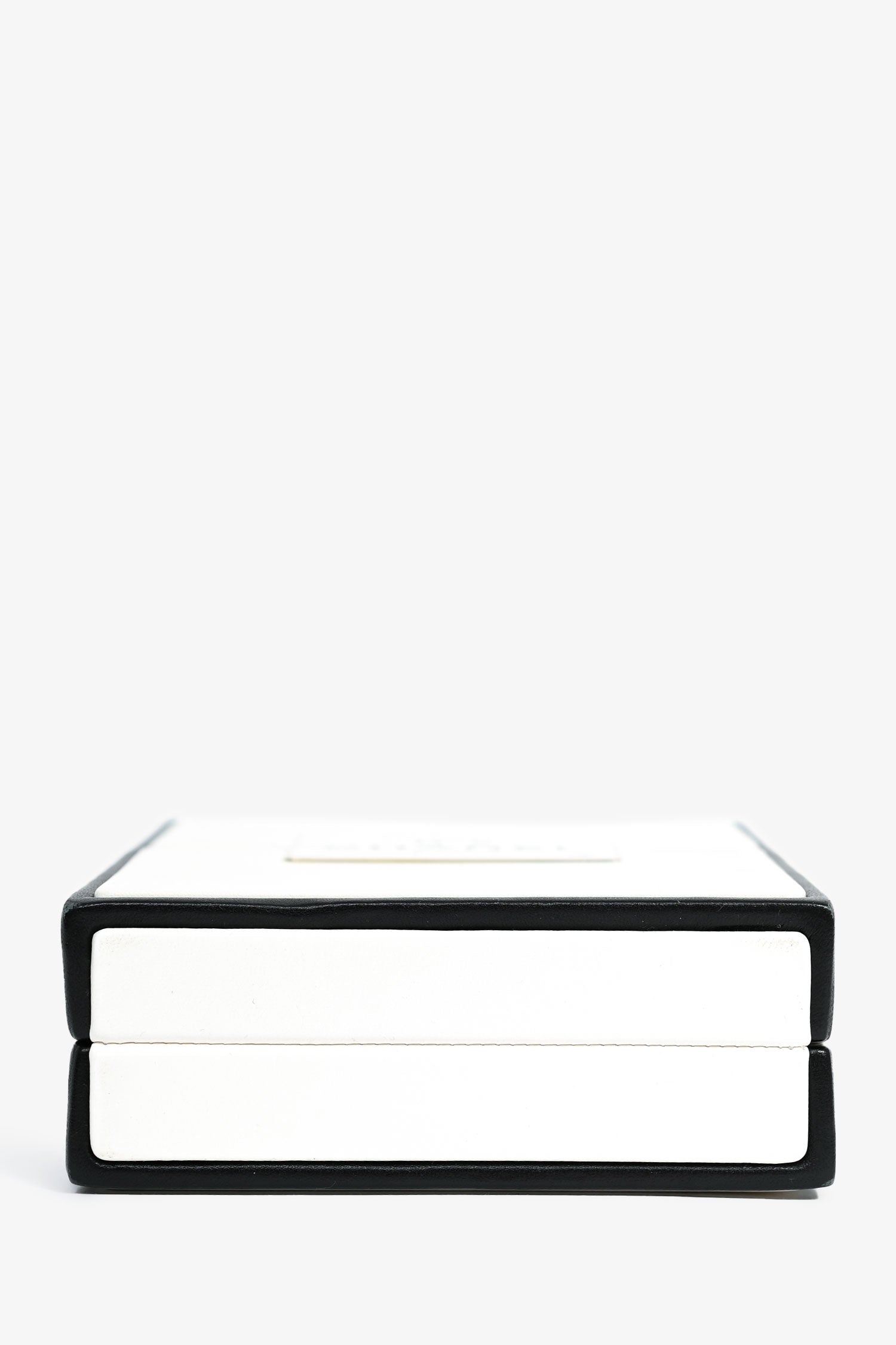 Chanel™ Black/White Leather No. 5 Perfume Clutch Evening Clutch