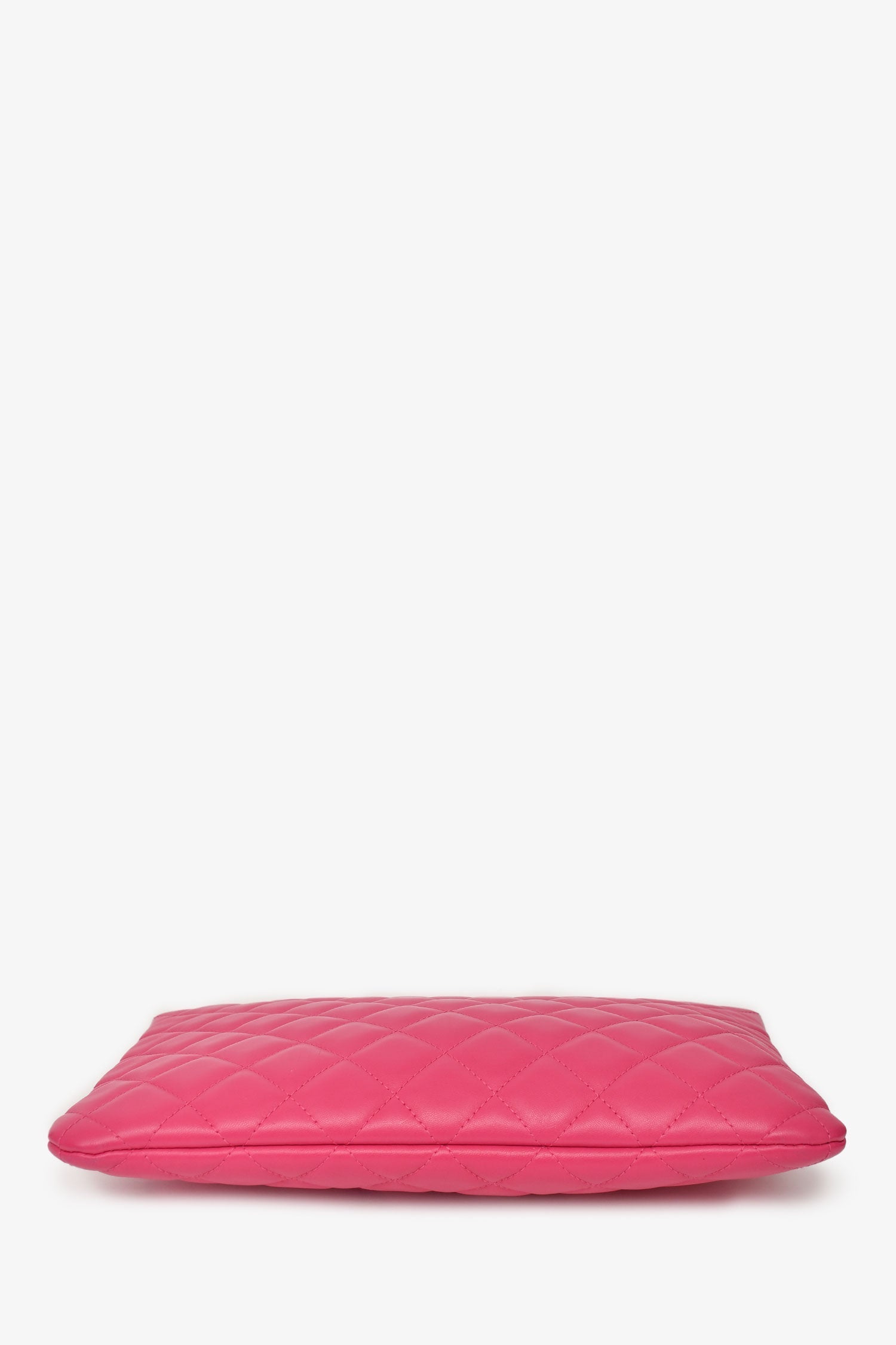 Chanel™ 2015-16 Pink Quilted Leather Medium Zip O Case