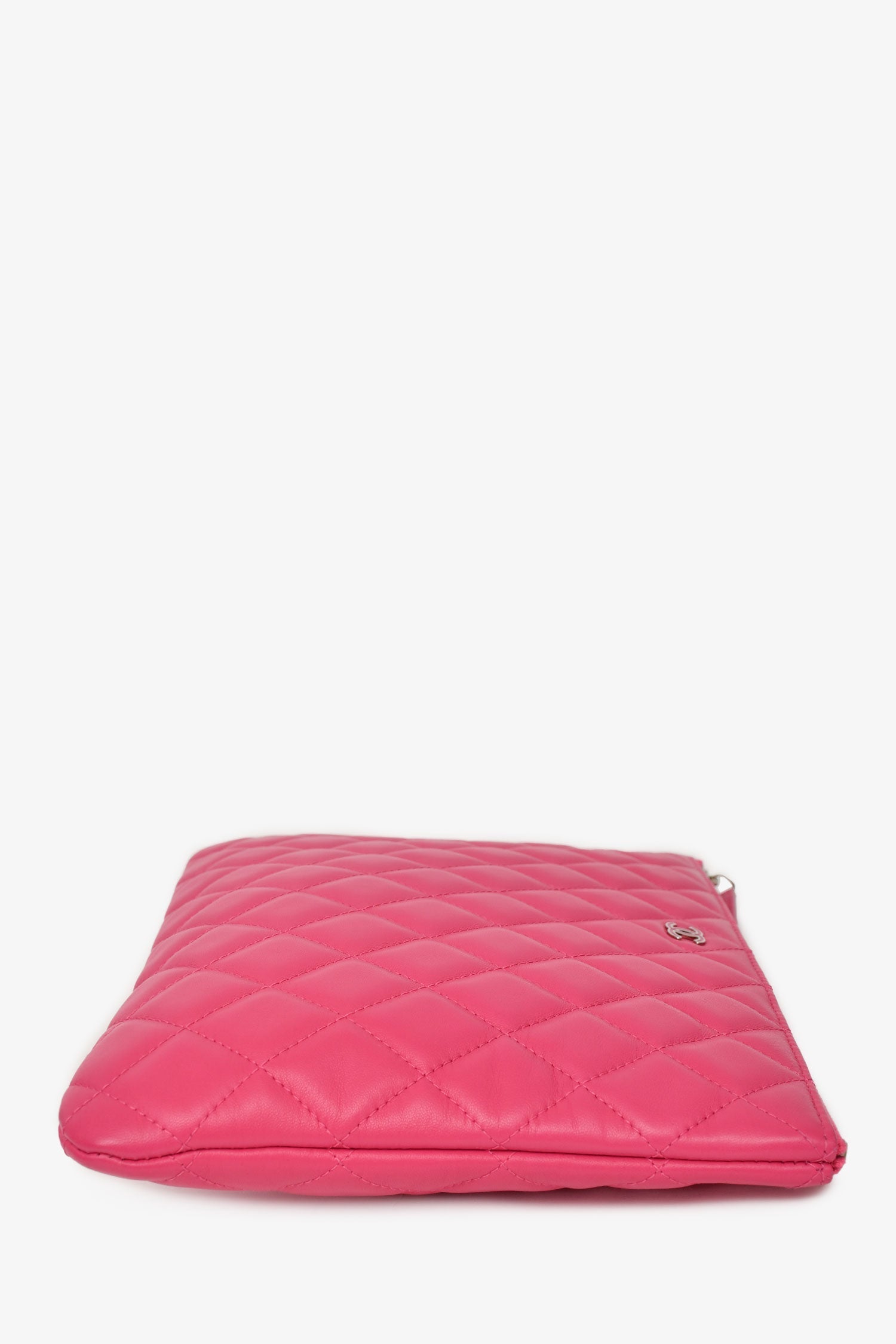 Chanel™ 2015-16 Pink Quilted Leather Medium Zip O Case