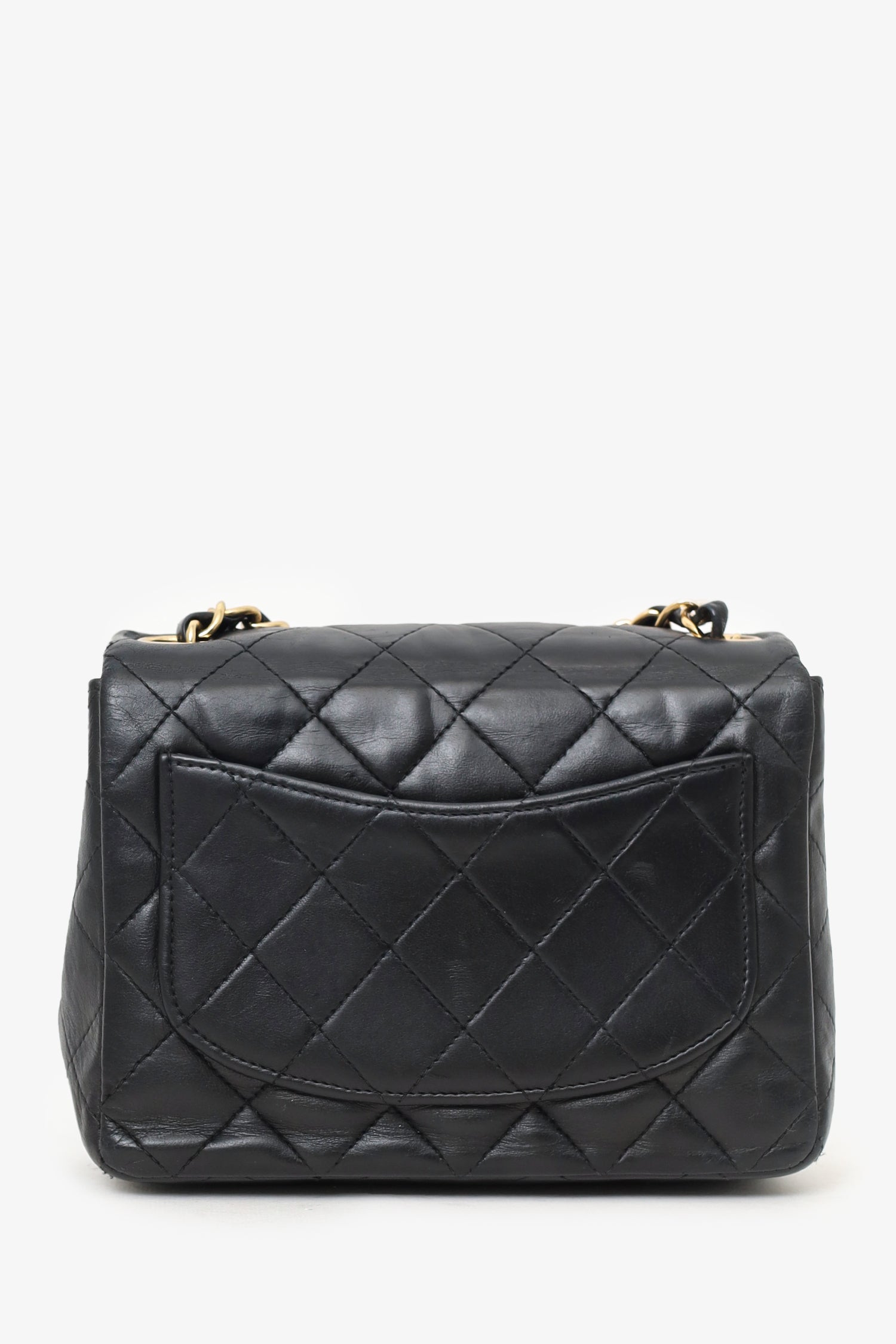 Chanel™ 2003-04 Black Lambskin Mini Square Flap Bag