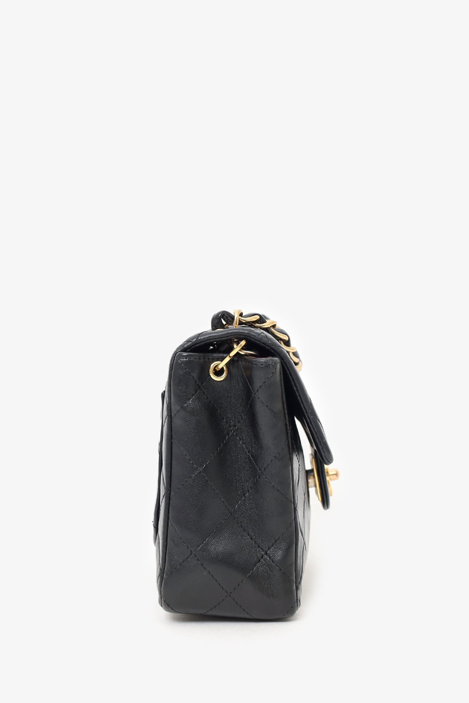 Chanel™ 2003-04 Black Lambskin Mini Square Flap Bag