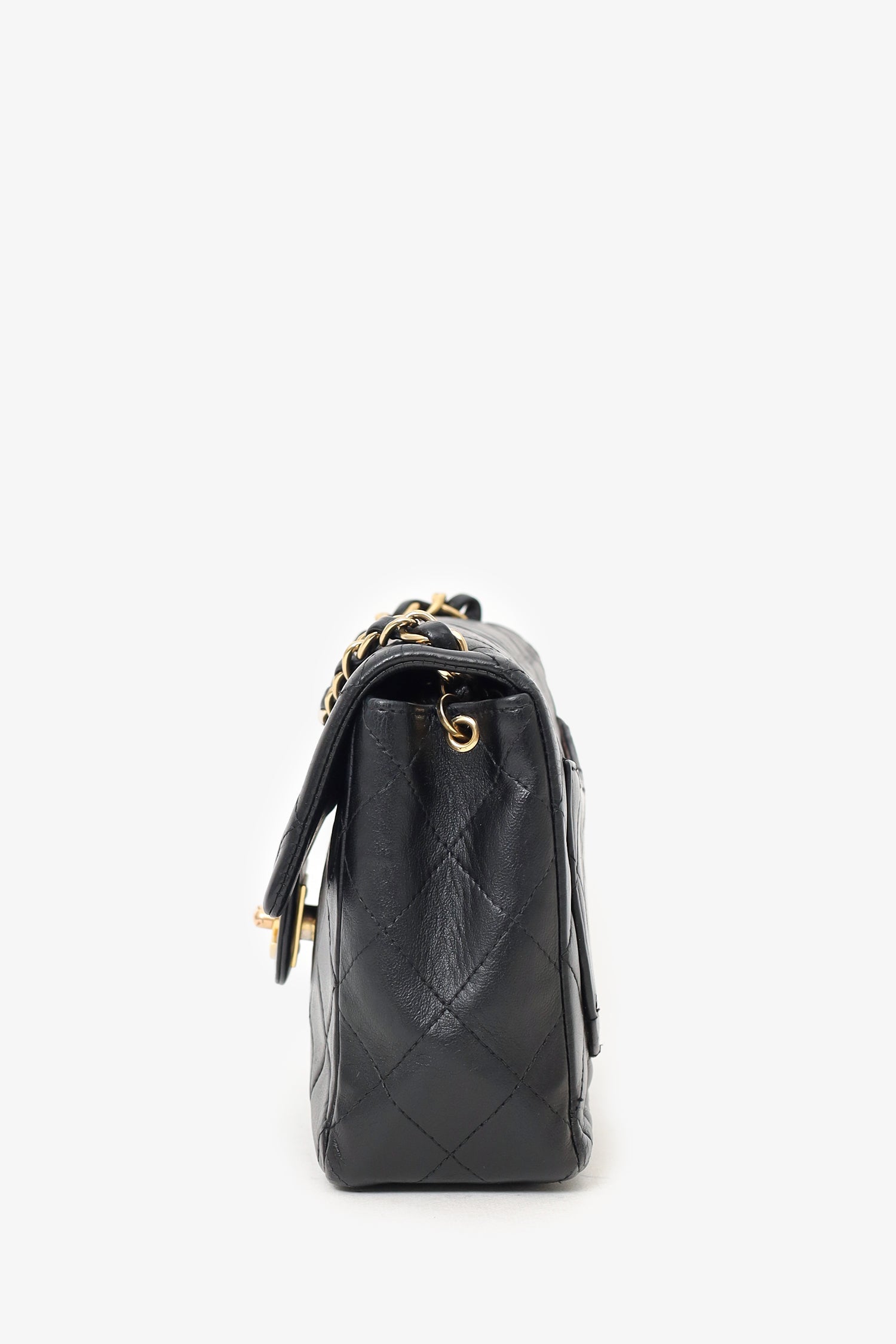 Chanel™ 2003-04 Black Lambskin Mini Square Flap Bag