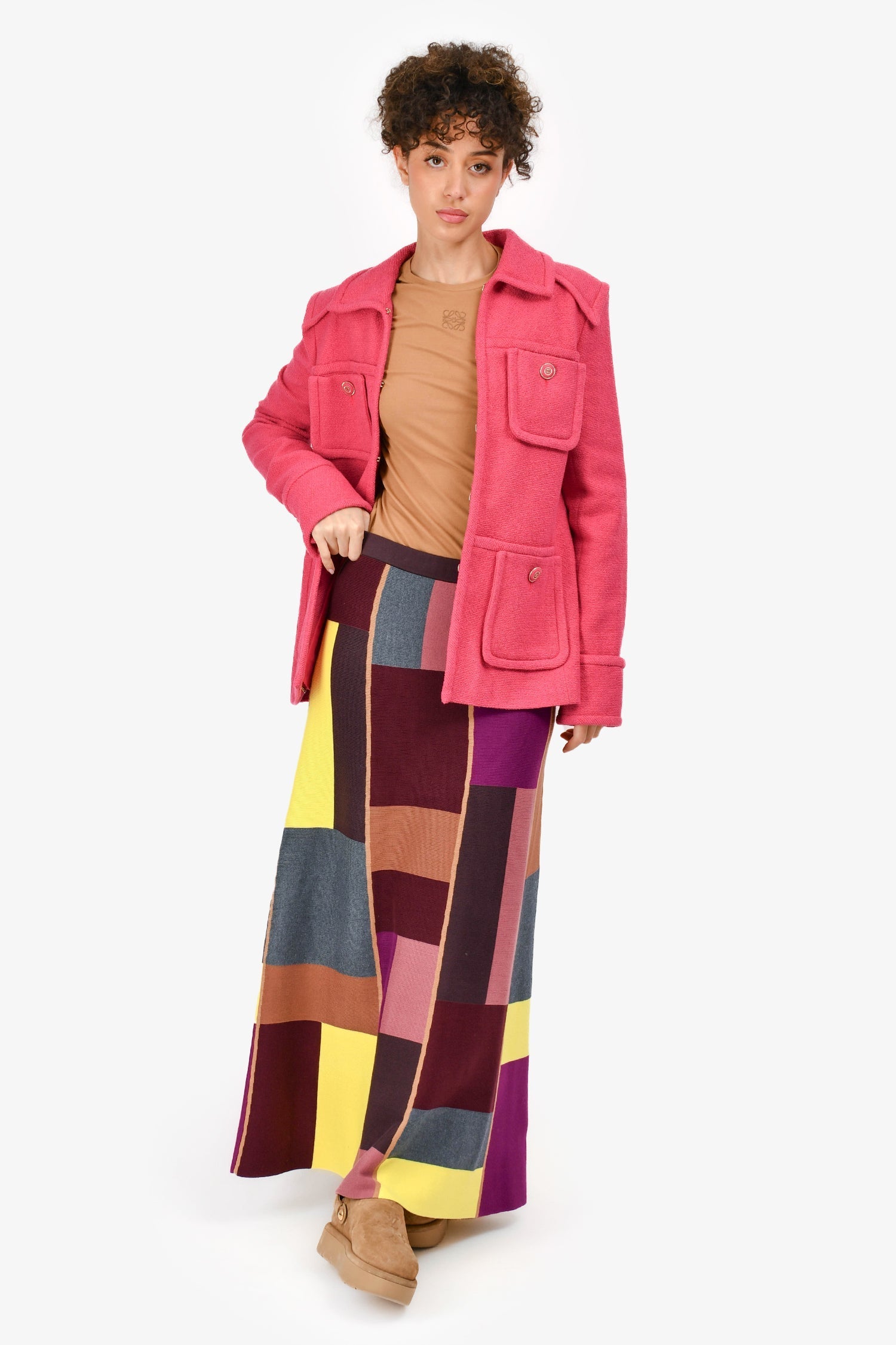 Chanel™ 2020 Pink 4 Pocket Tweed Jacket Size 38