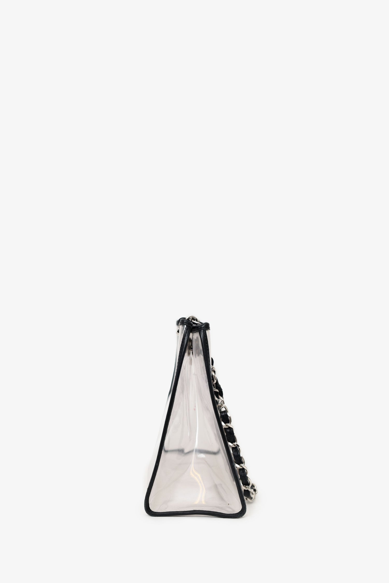 Chanel™ 2006-08 Black PVC Leather Trimmed CC Tote (As Is)