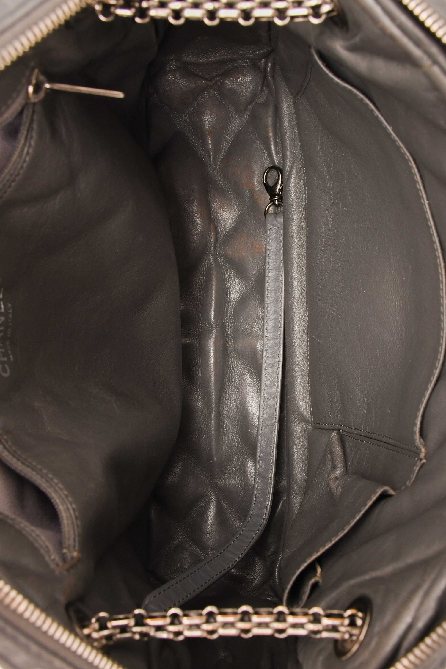Chanel™ 2008-2009 Grey Crackled Leather Quilted Reissue Camera Bag (As Is)