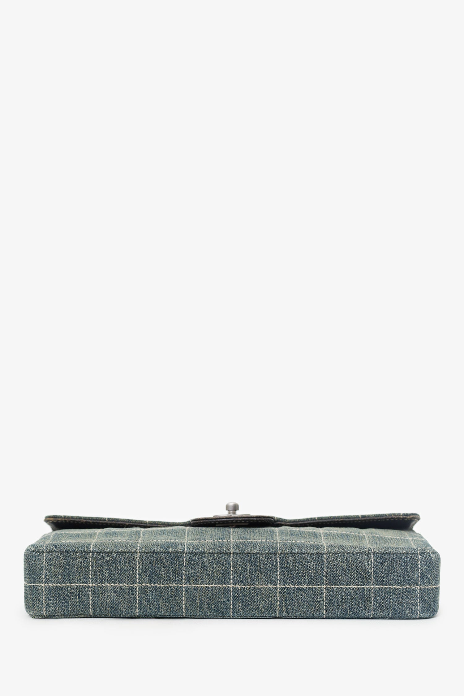 Chanel™ 2000-02 Blue Denim East West Chocolate Bar Shoulder Bag