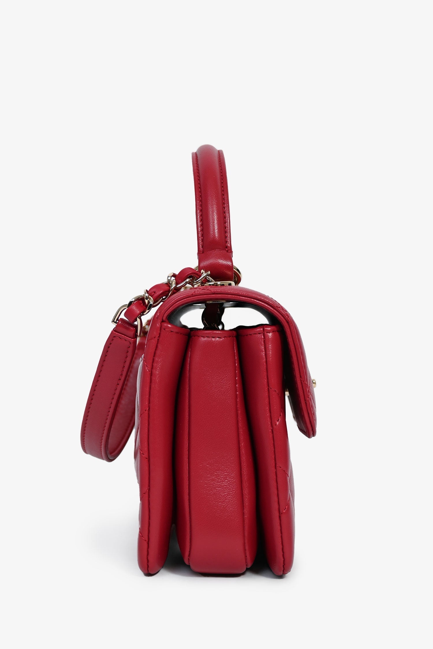 Chanel™ Magenta Leather Trendy CC Small Top Handle