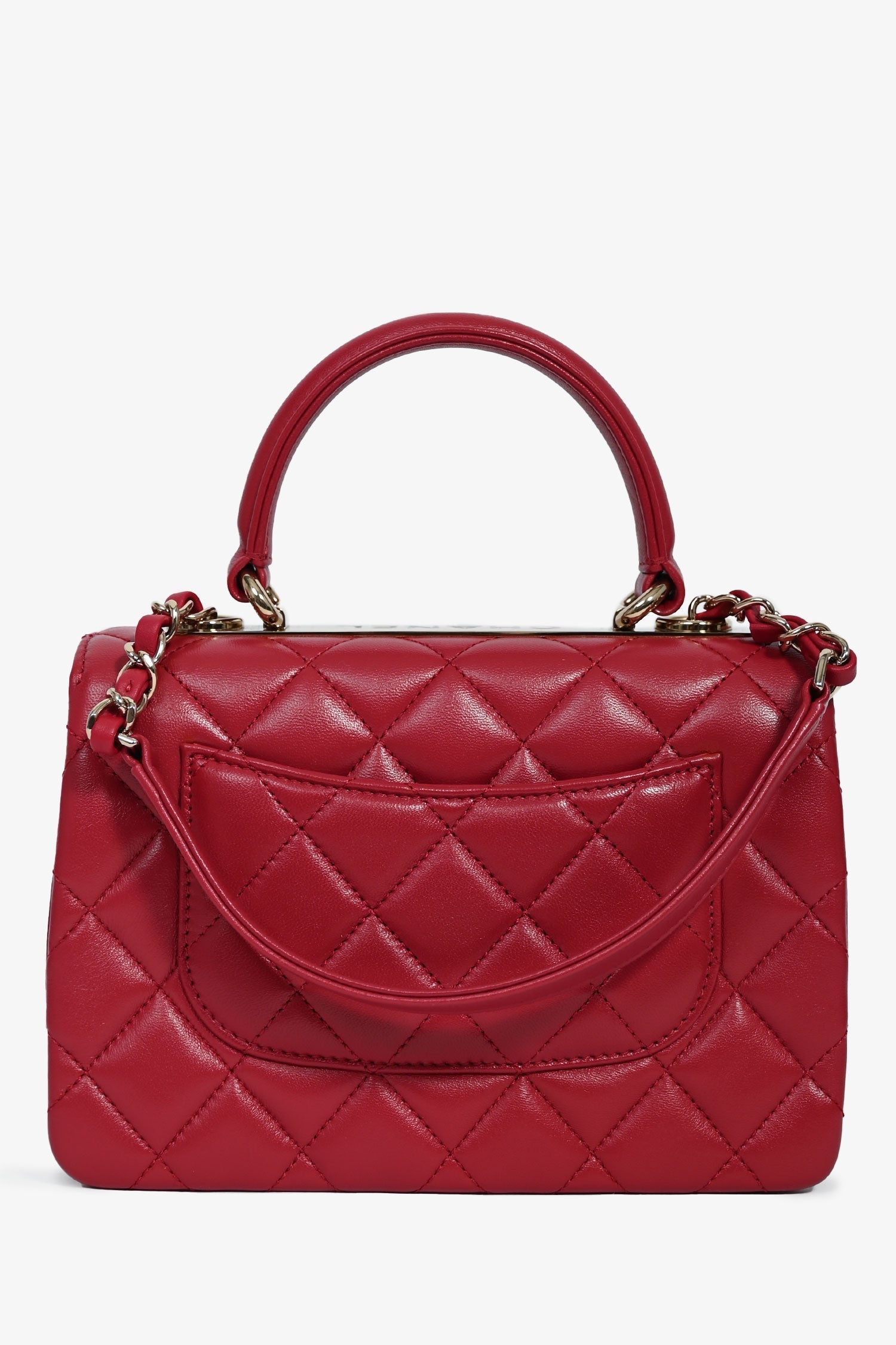 Chanel™ Magenta Leather Trendy CC Small Top Handle