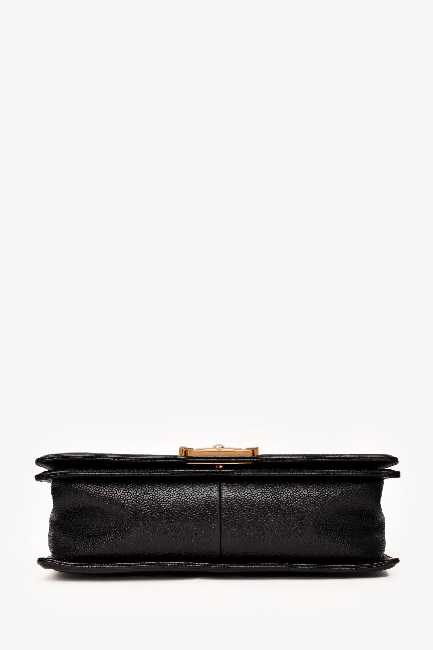 Chanel™ 2016-17 Black Caviar Leather New Medium Boy Crossbody (As Is)