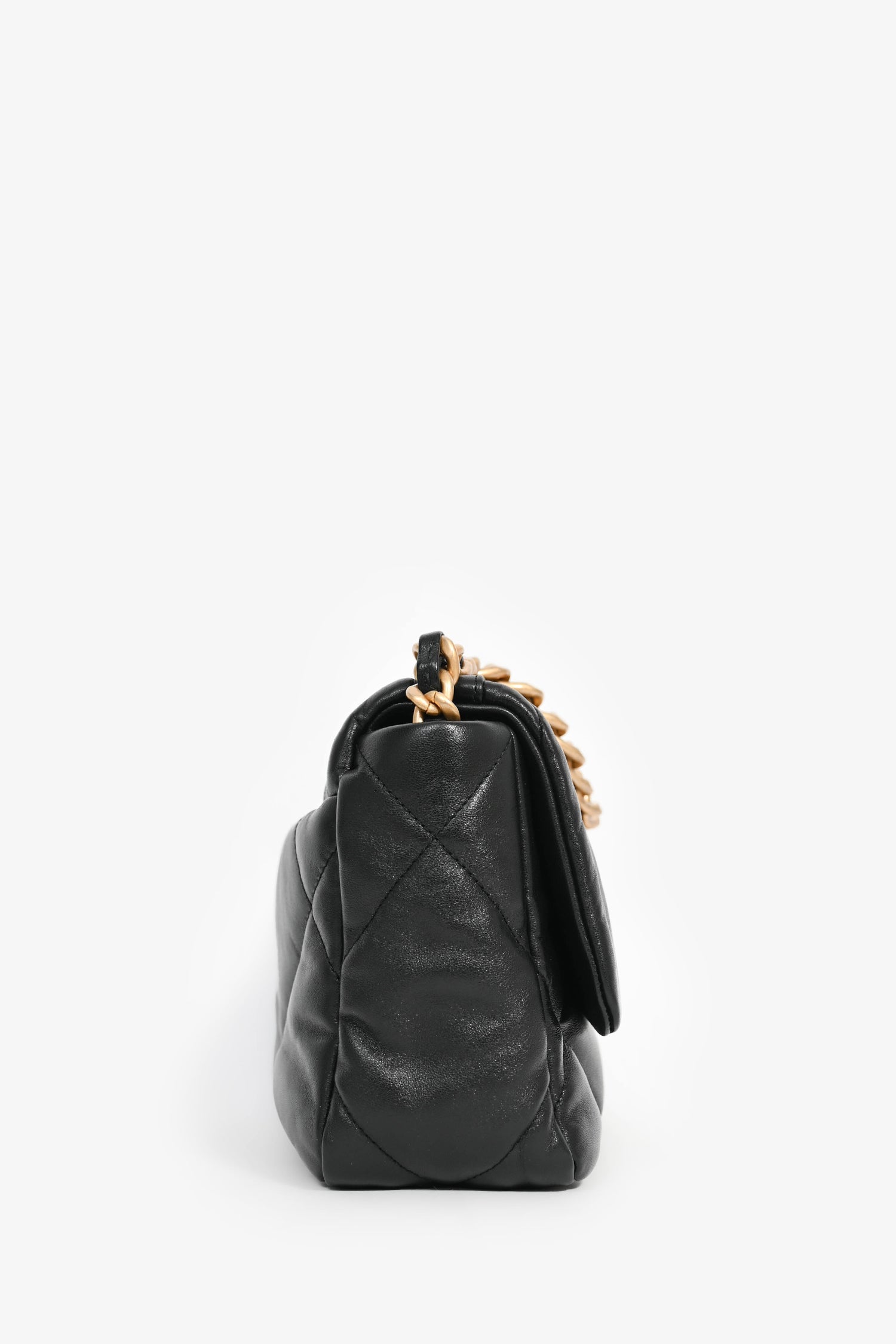 Chanel™ Black Quilted Lambskin Medium 19 Chain Bag
