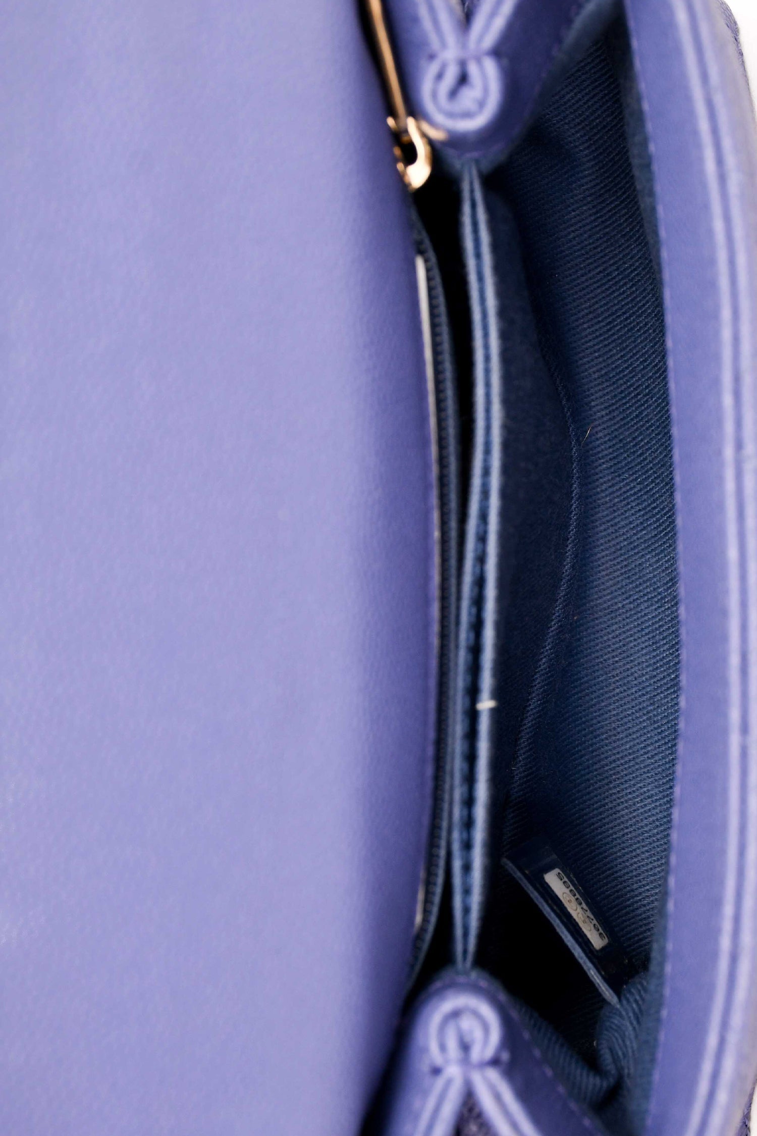 Chanel™ 2020 Purple Caviar Leather Mini Coco Top Handle