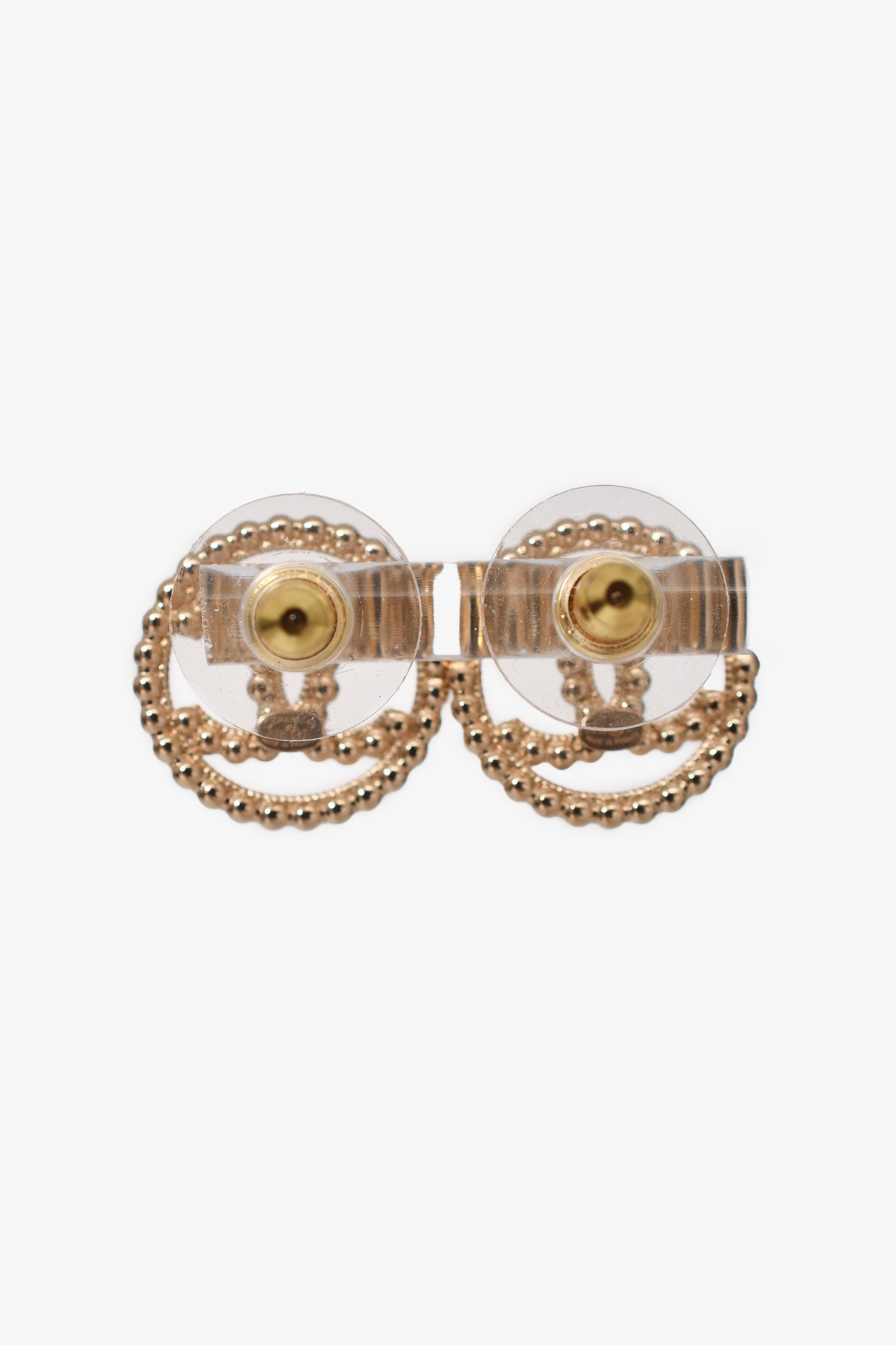 Chanel™ Gold Tone Circled CC Earrings