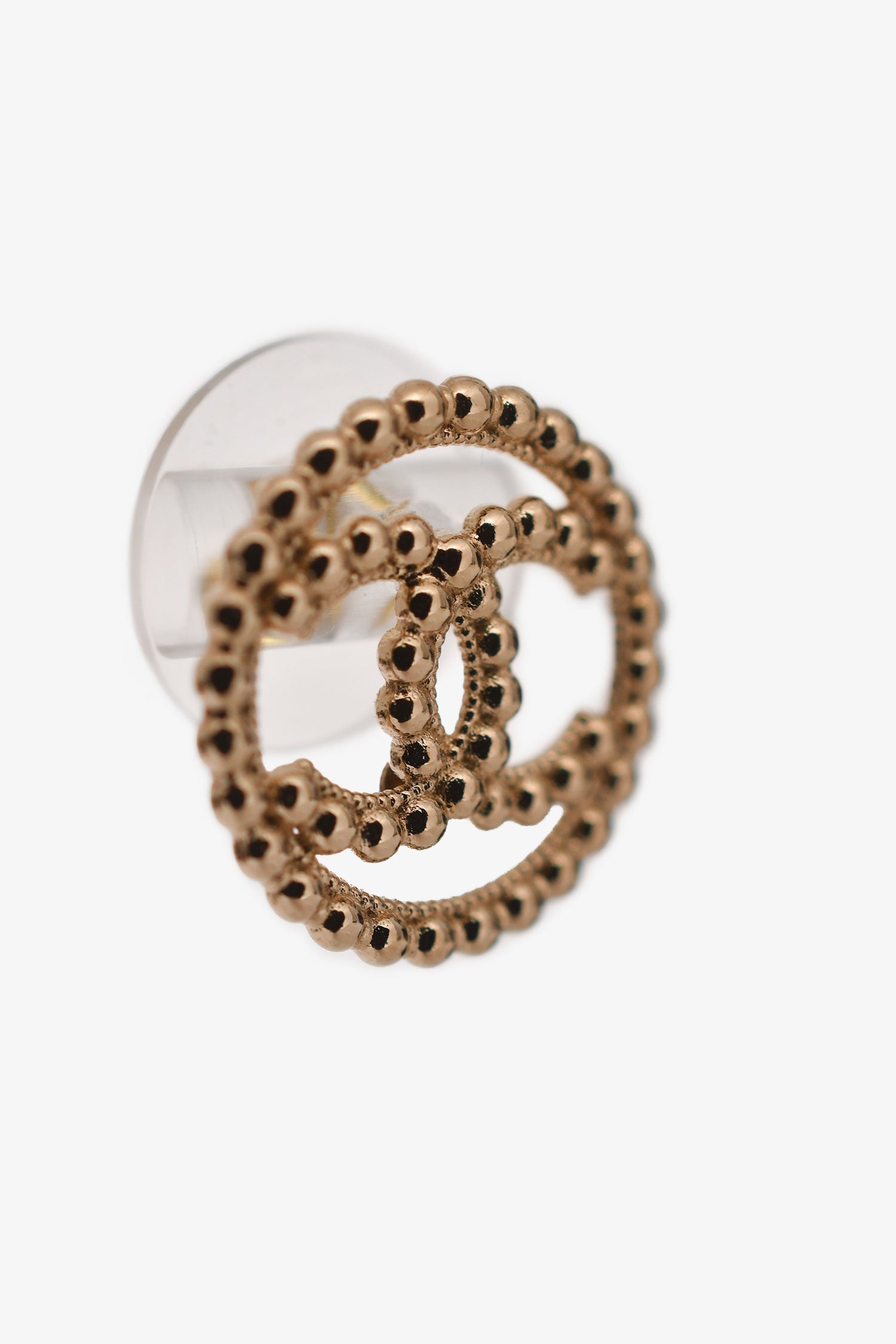 Chanel™ Gold Tone Circled CC Earrings