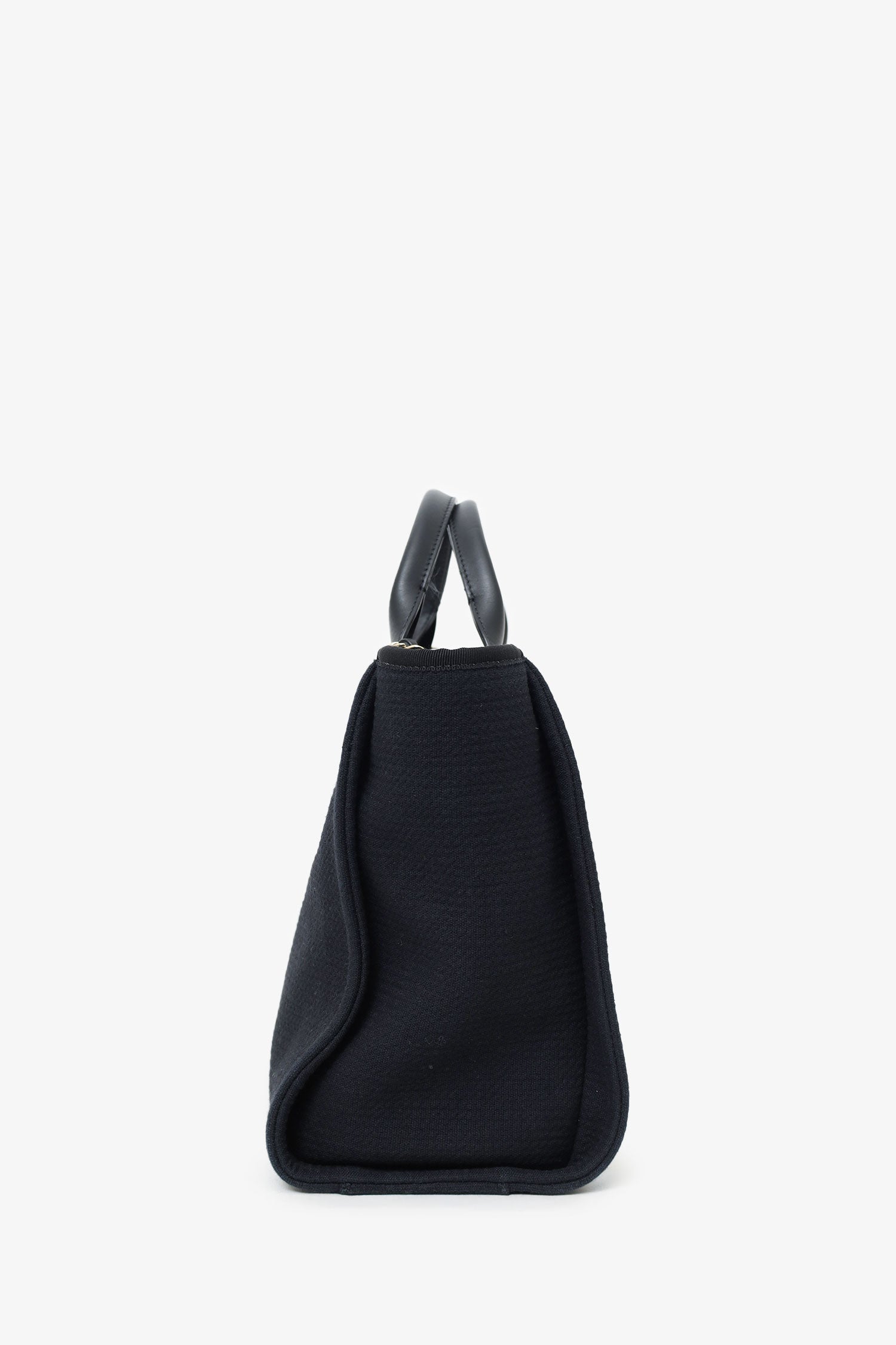 Chanel™ 2022 Black Canvas Small Deauville Shopping Tote