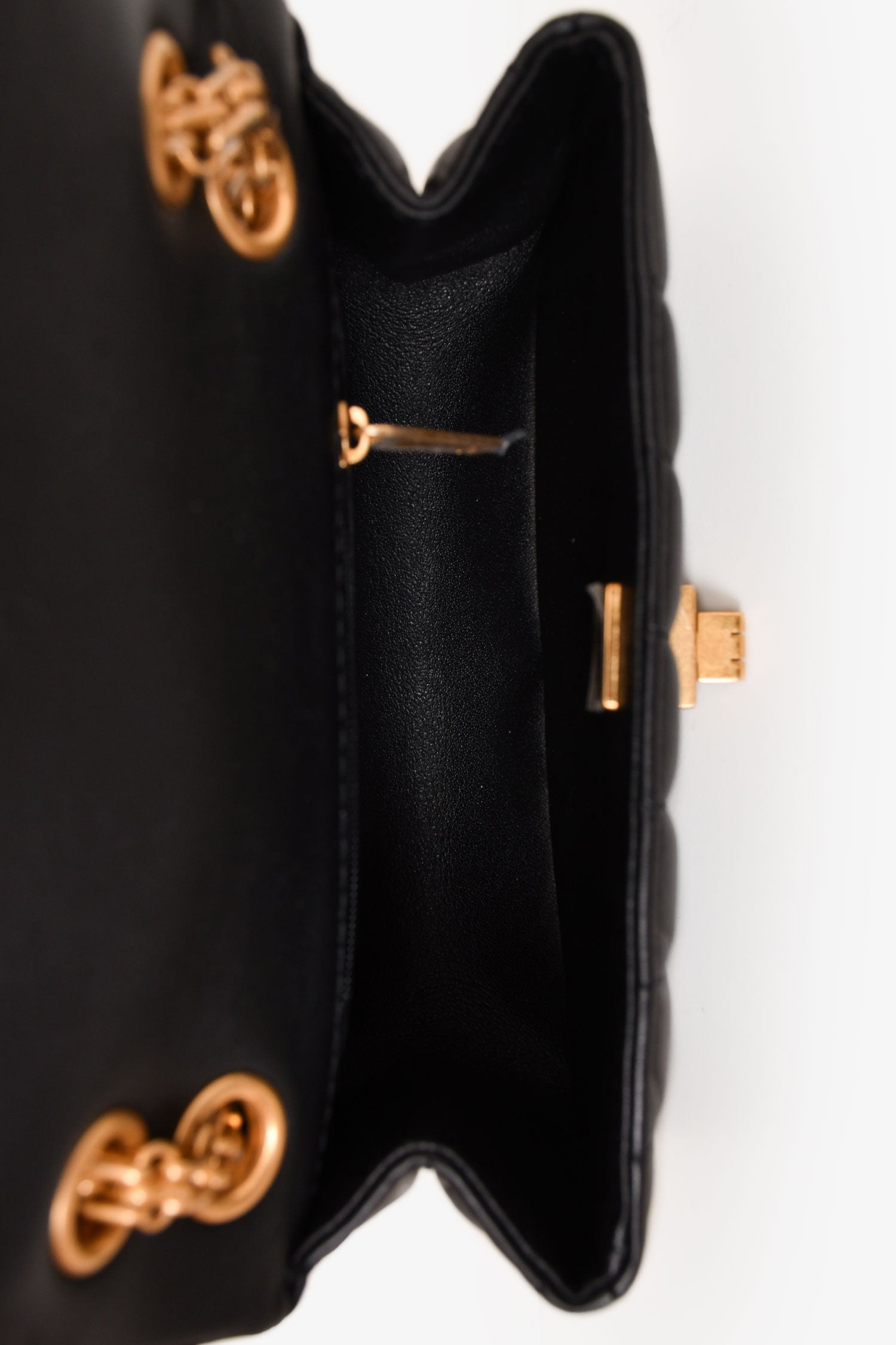 Chanel™ Black Leather Vertical Quilted 2.55 Mini Flap
