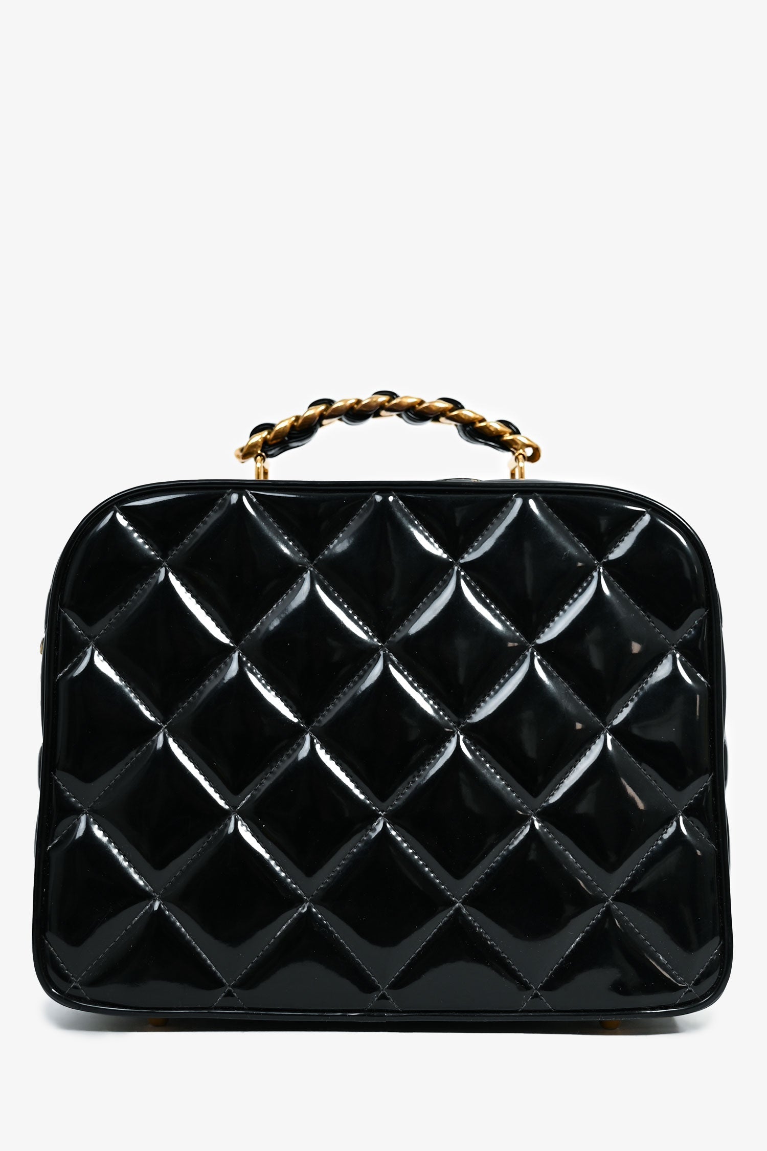 Chanel™ 1994-96 Black Patent Leather Large Vanity Case