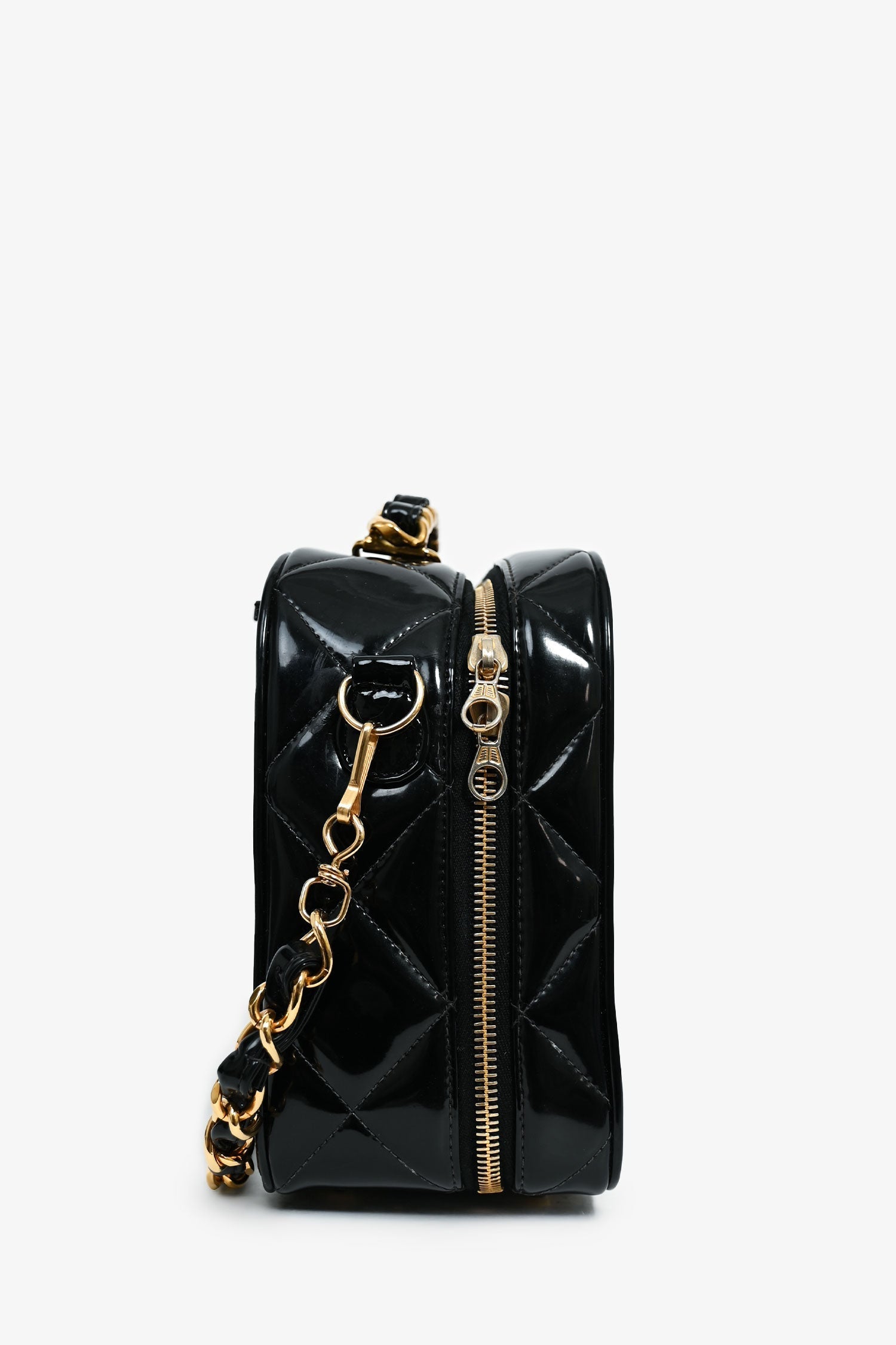 Chanel™ 1994-96 Black Patent Leather Large Vanity Case