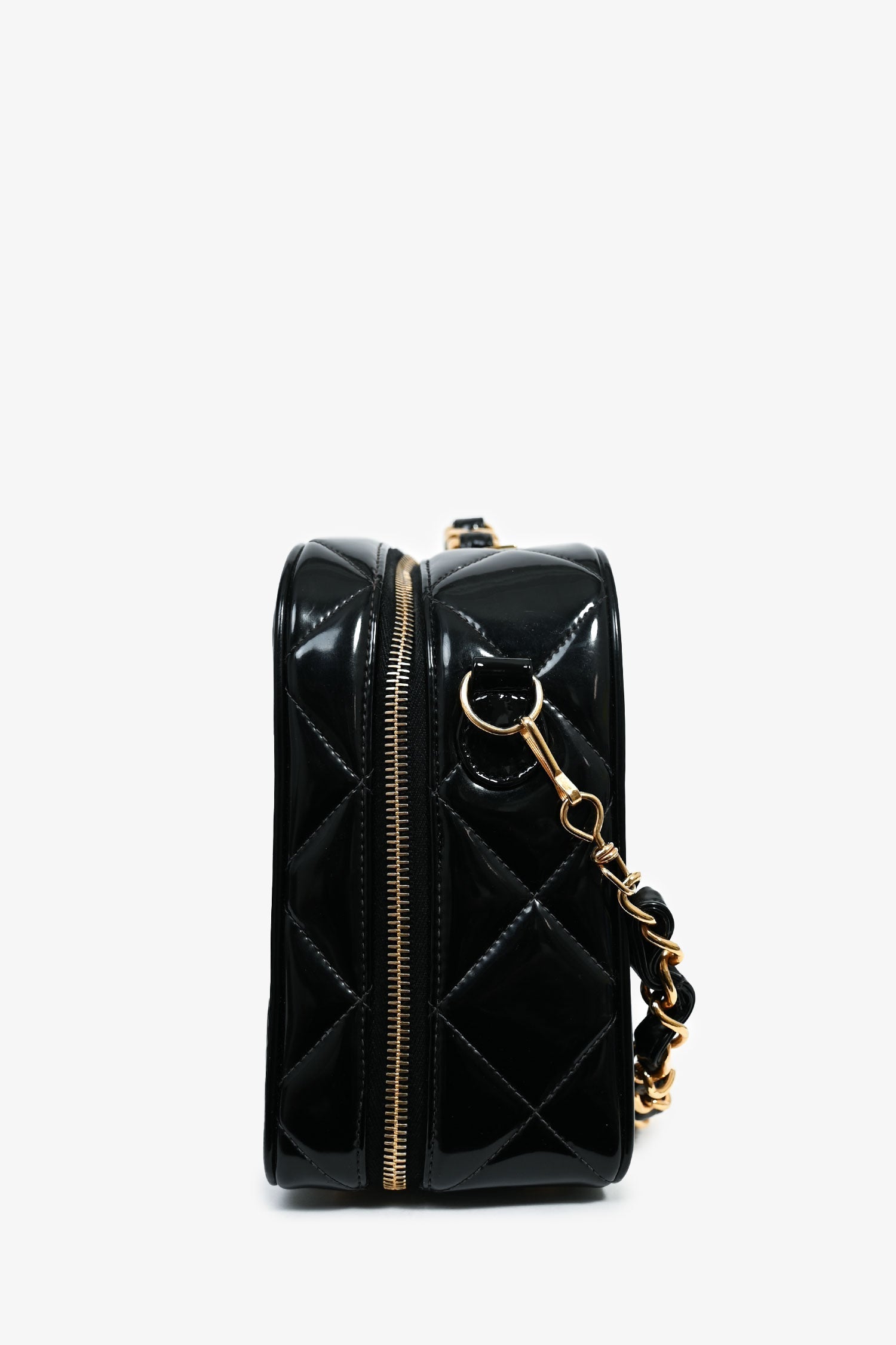 Chanel™ 1994-96 Black Patent Leather Large Vanity Case