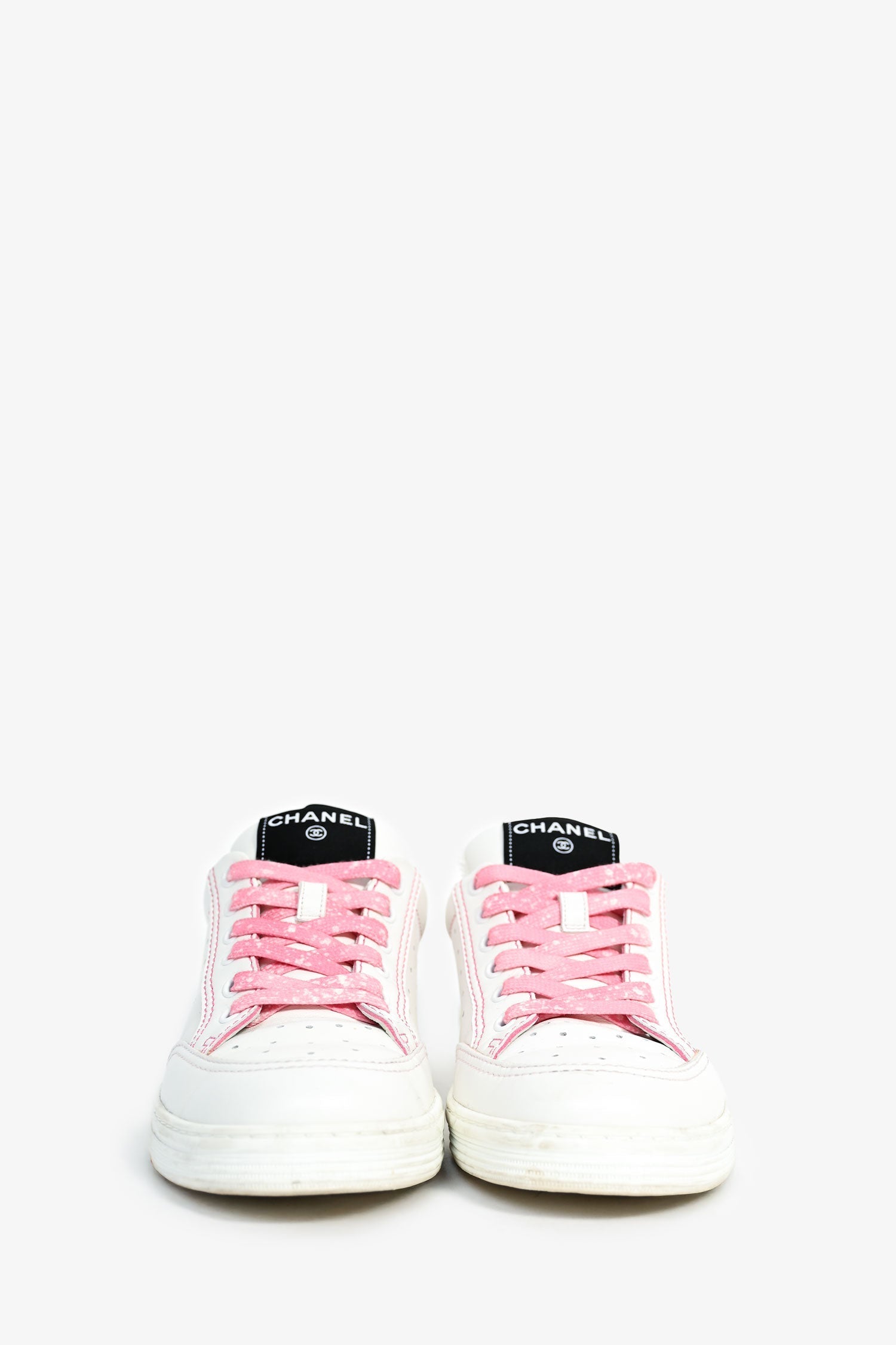 Chanel™ White Leather Pink Contrast