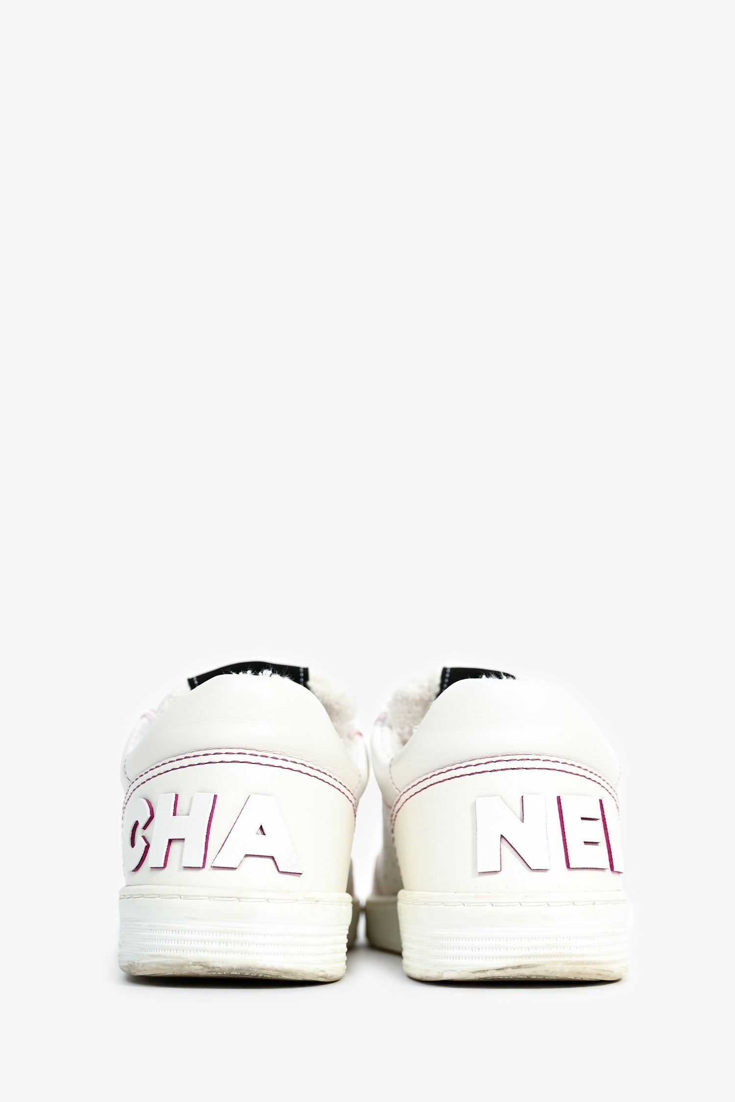 Chanel™ White Leather Pink Contrast