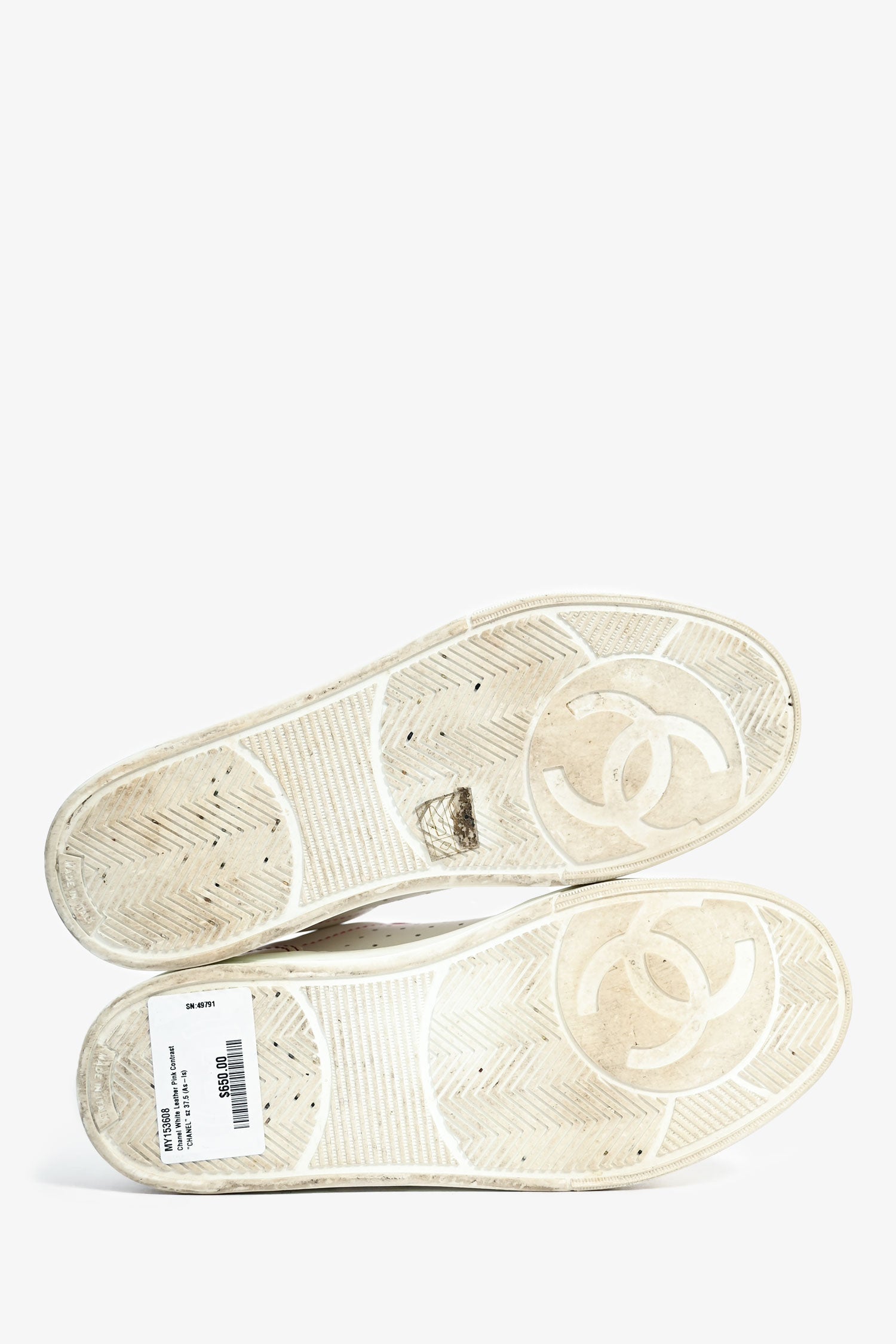 Chanel™ White Leather Pink Contrast