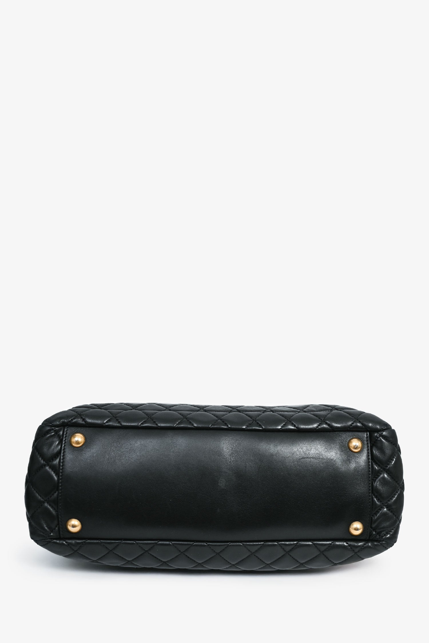 Chanel™ 2013 Black Lambskin Quilted CC Charm Tote