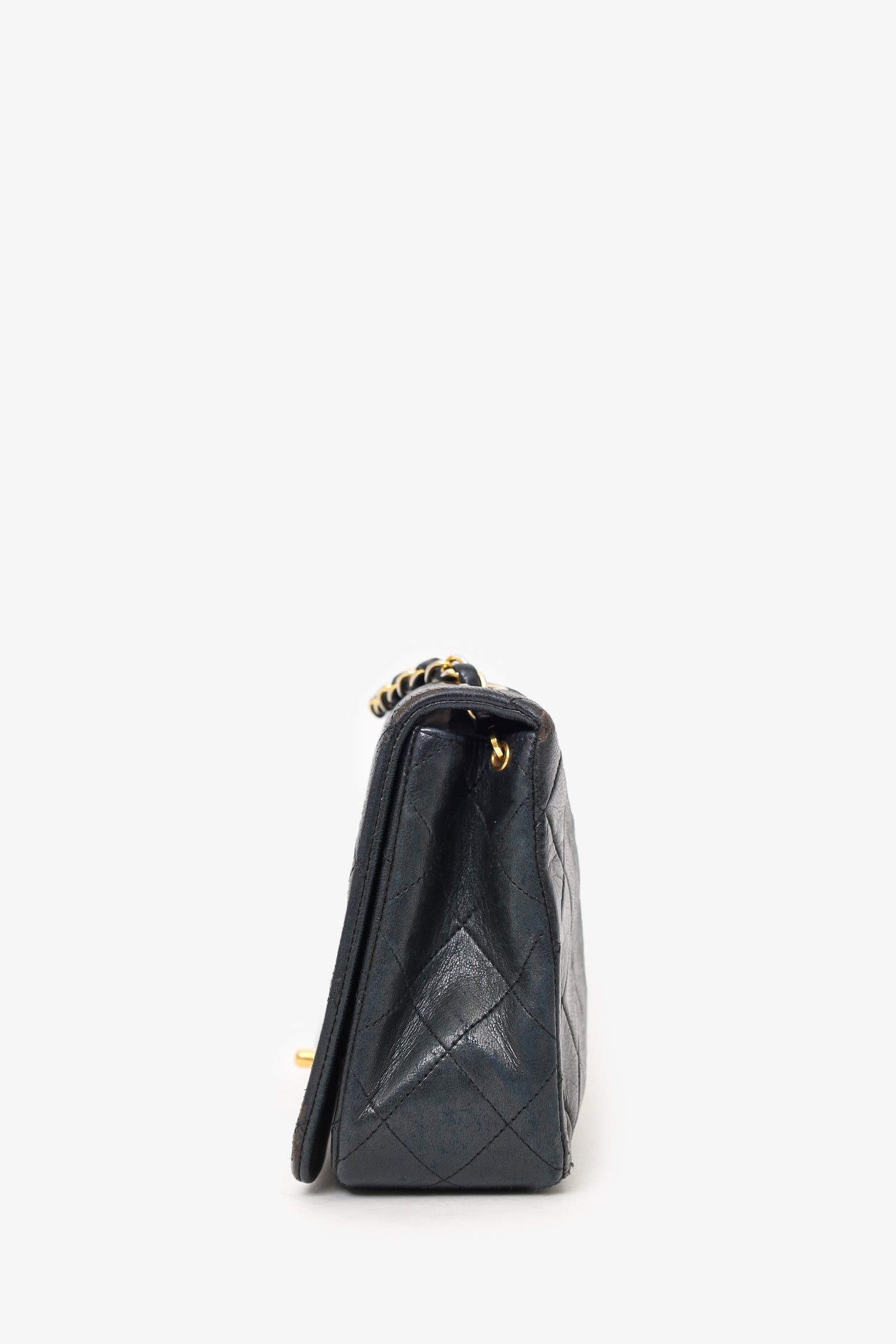 Chanel™ 1989-91 Black Quilted Lambskin Full Flap Bag (As Is)