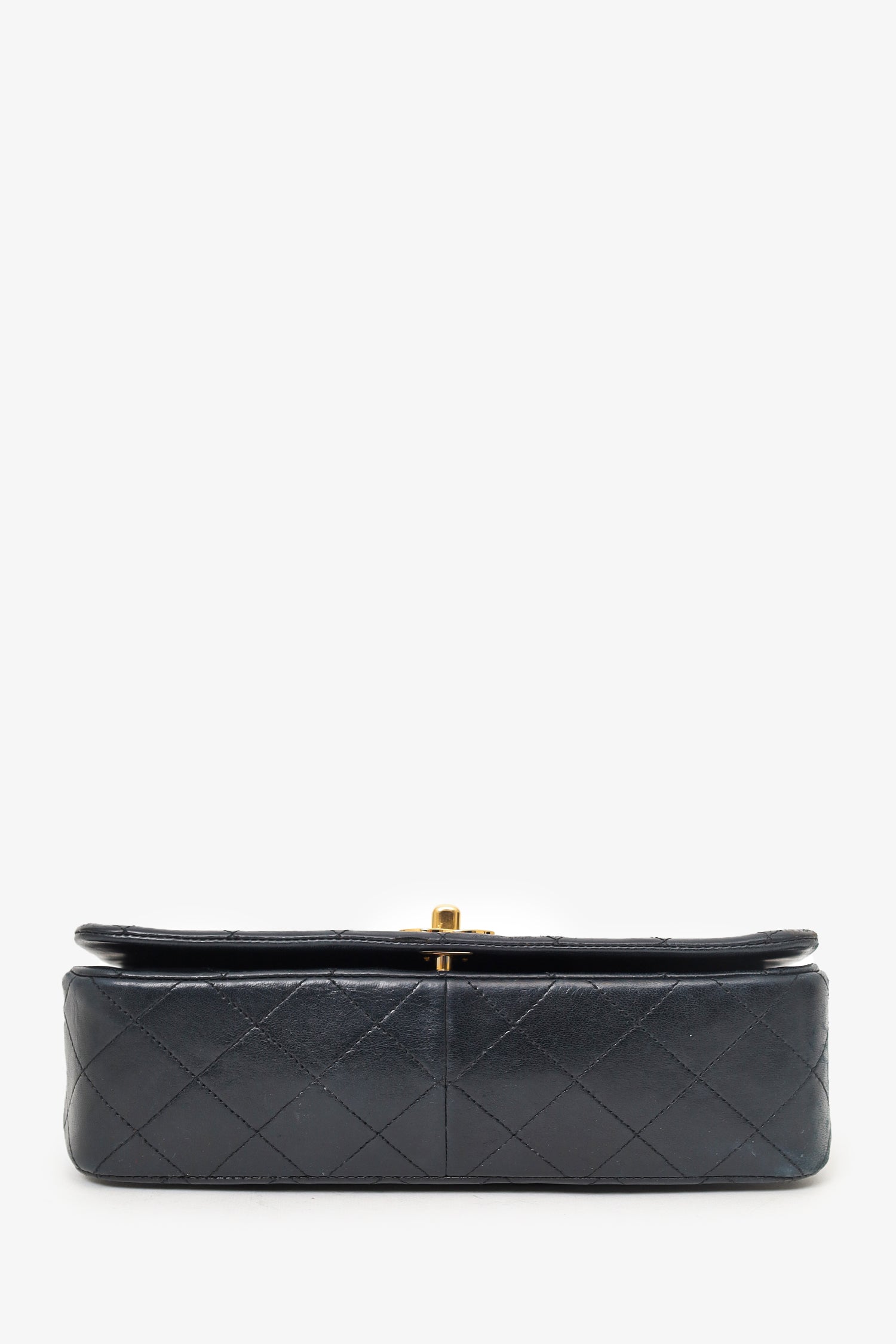 Chanel™ 1989-91 Black Quilted Lambskin Full Flap Bag (As Is)