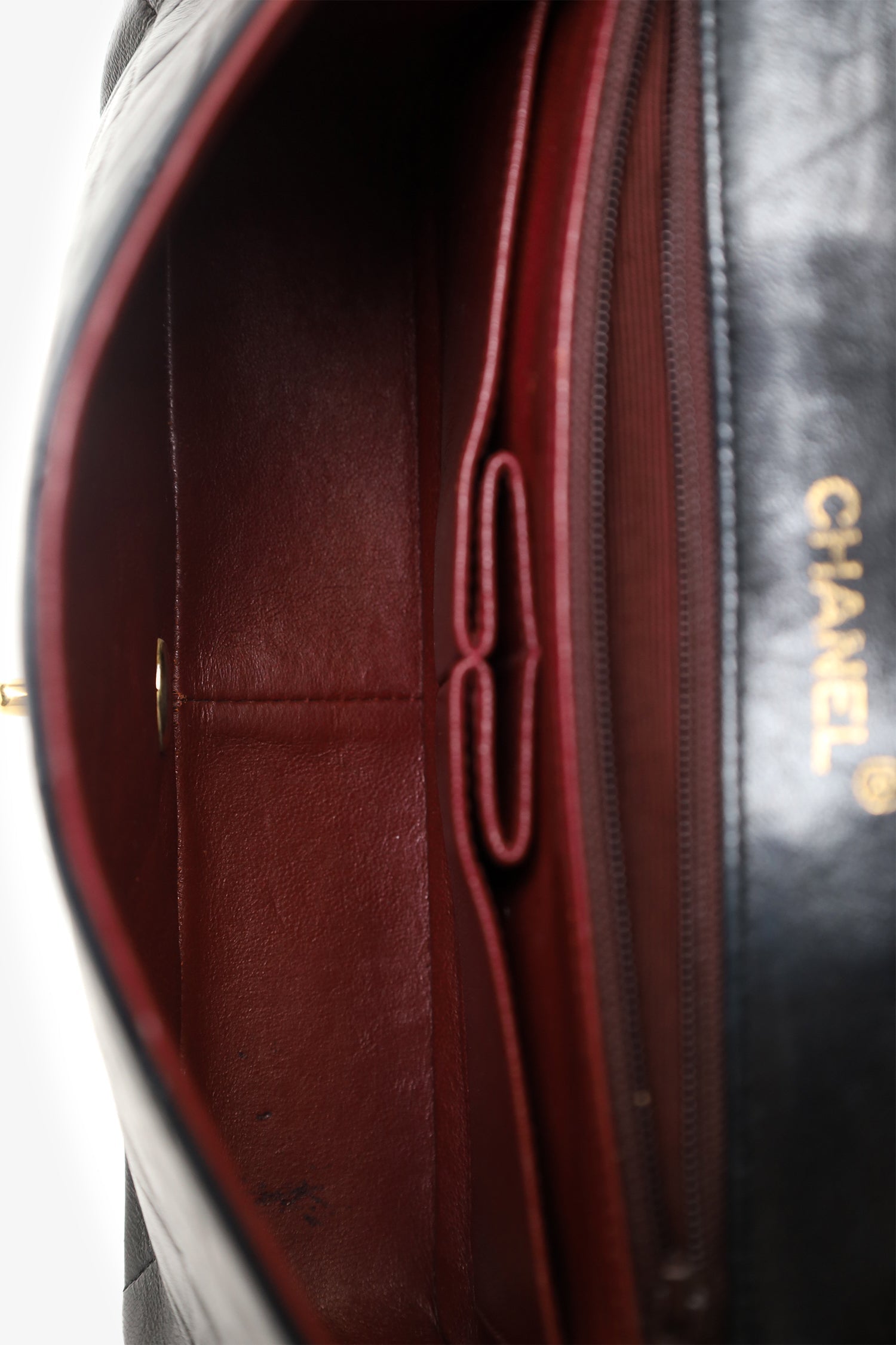 Chanel™ 1989-91 Black Quilted Lambskin Full Flap Bag (As Is)
