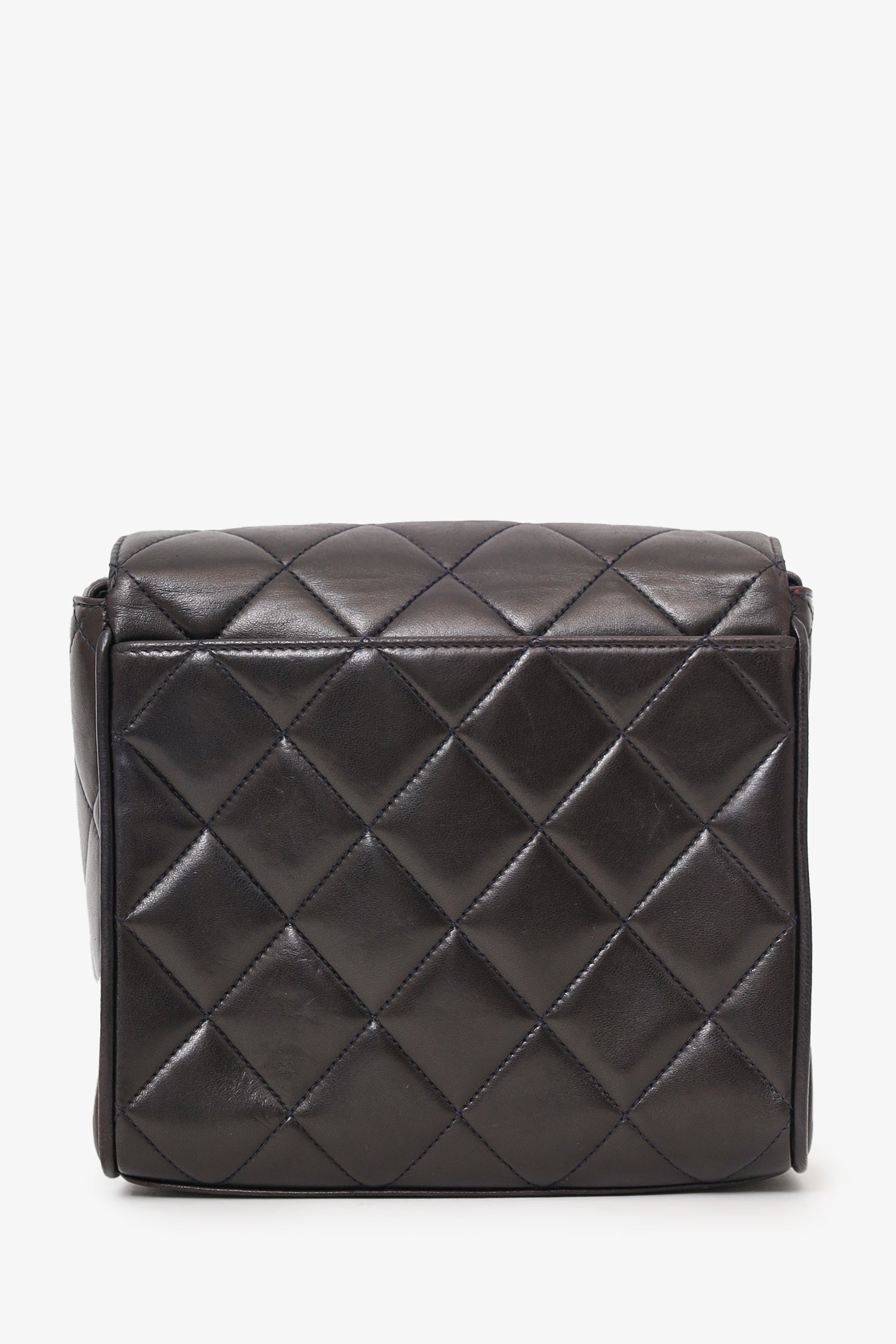 Chanel™ 1991-94 So Black Quilted Lambskin Leather CC Shoulder Bag