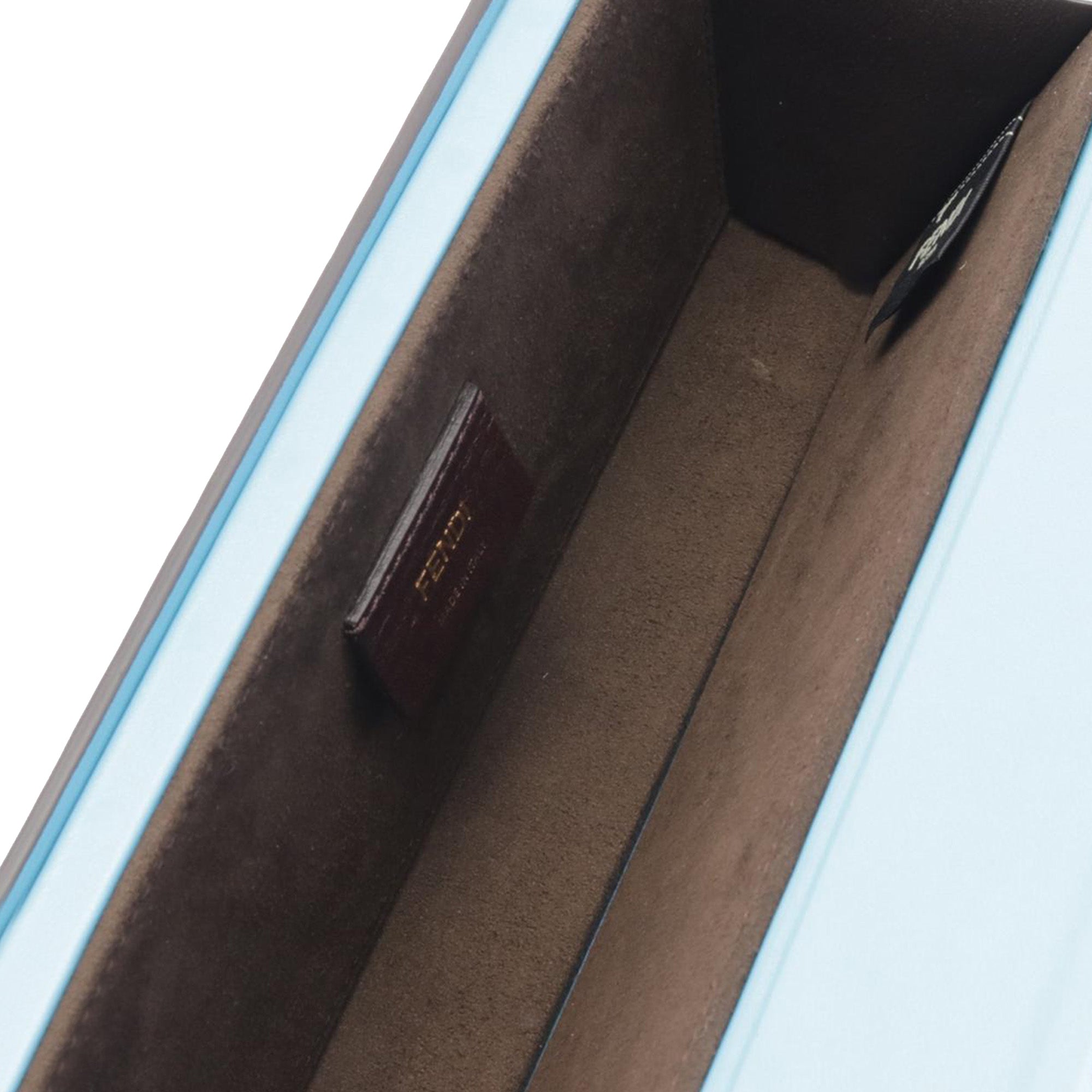 Blue Fendi Leather Horizontal Box Crossbody
