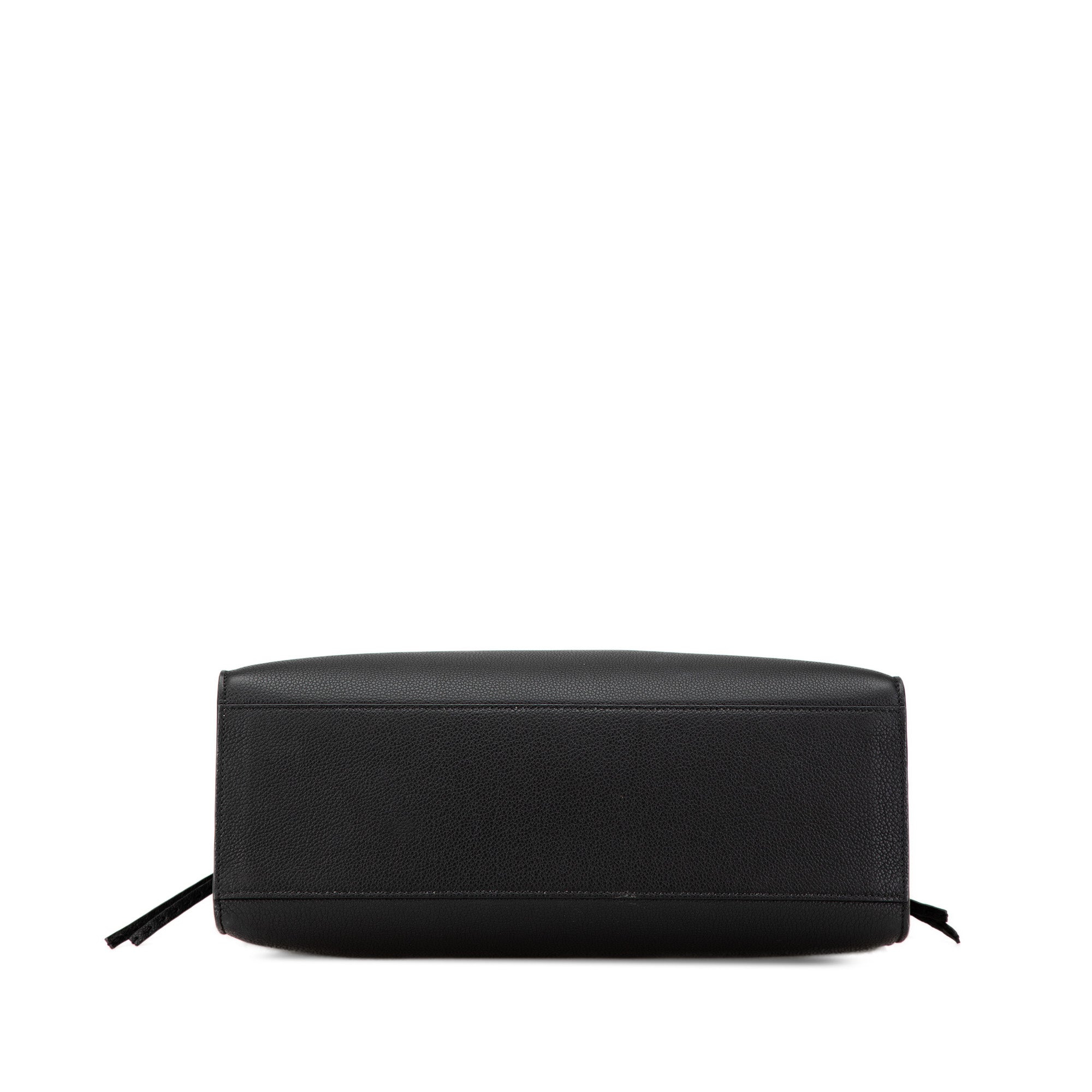 Black Fendi Medium Leather Roma Go To Shopper Satchel