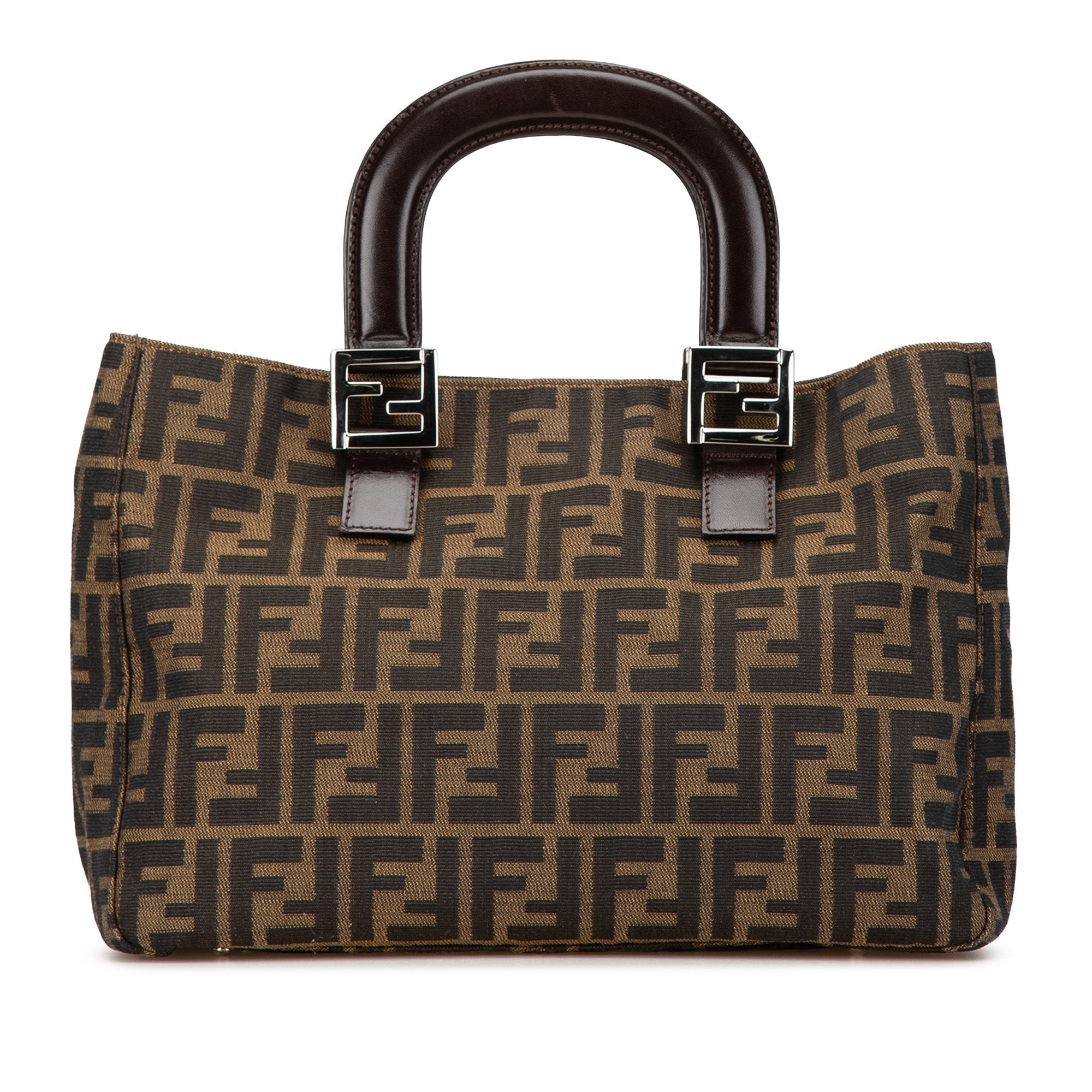 Brown Fendi Small Zucca Canvas Twins Tote