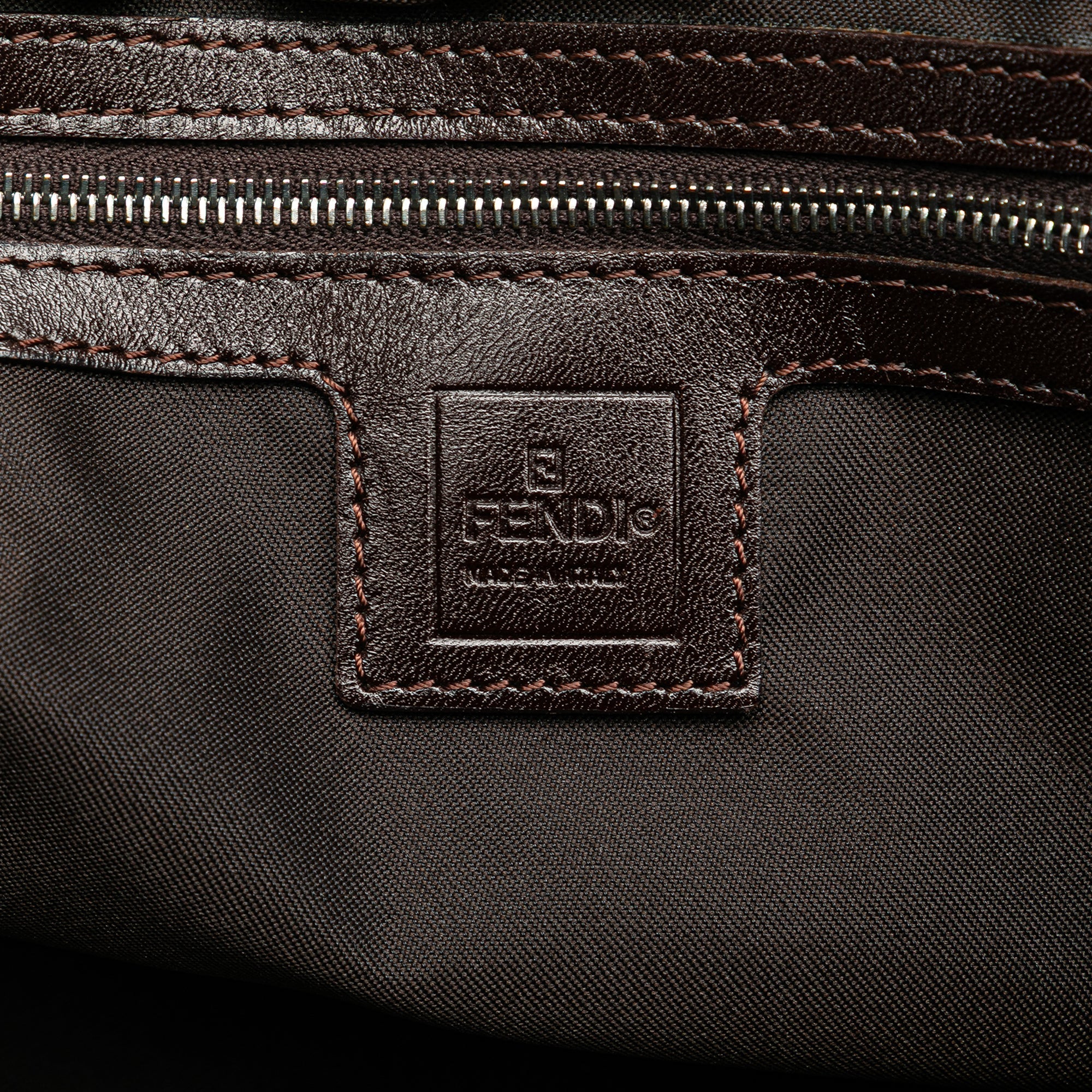 Brown Fendi Small Zucca Canvas Twins Tote