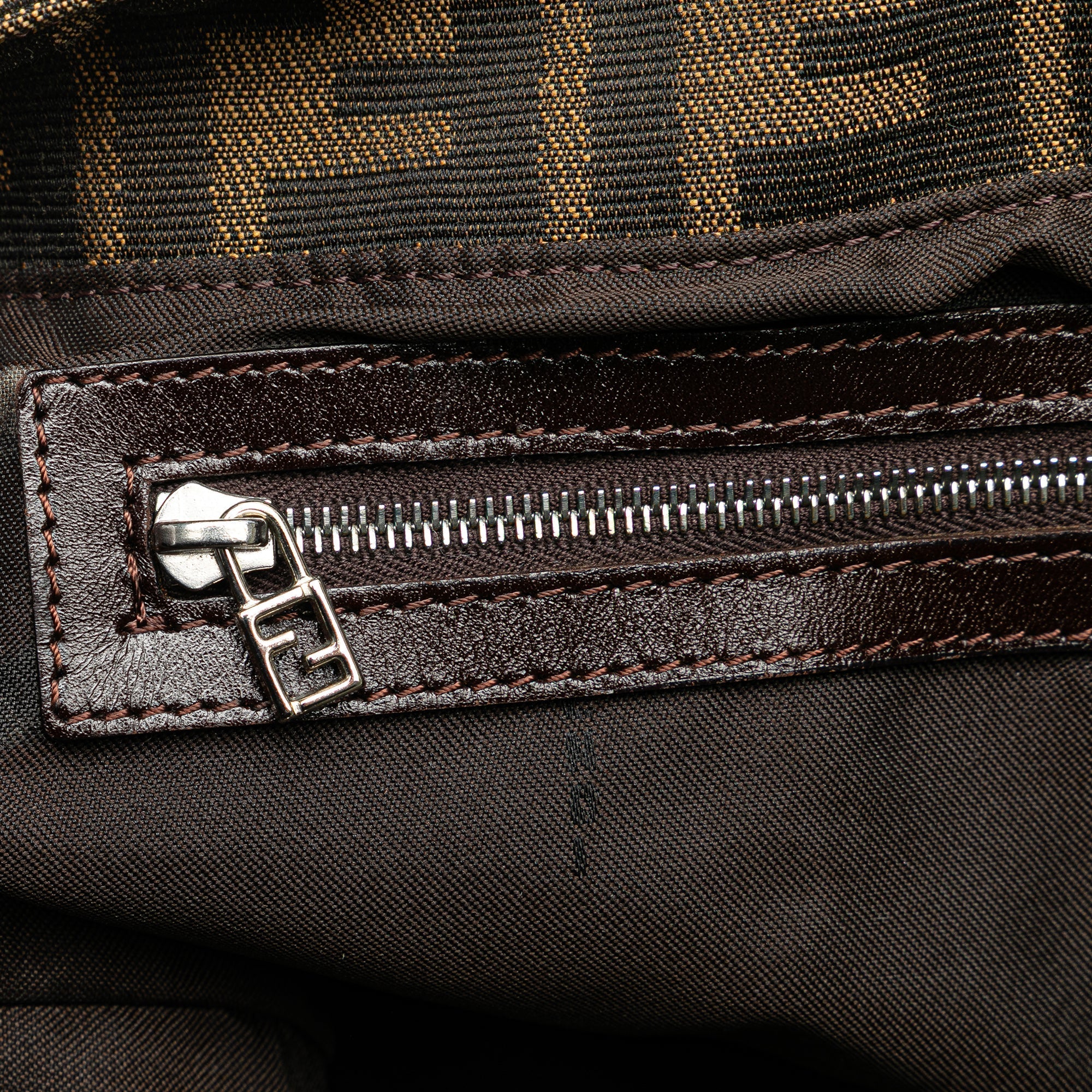 Brown Fendi Small Zucca Canvas Twins Tote
