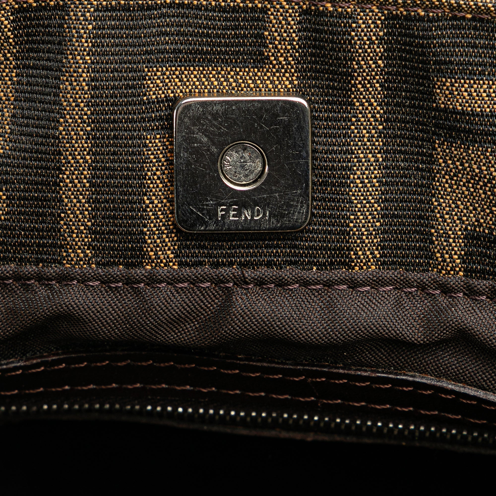 Brown Fendi Small Zucca Canvas Twins Tote