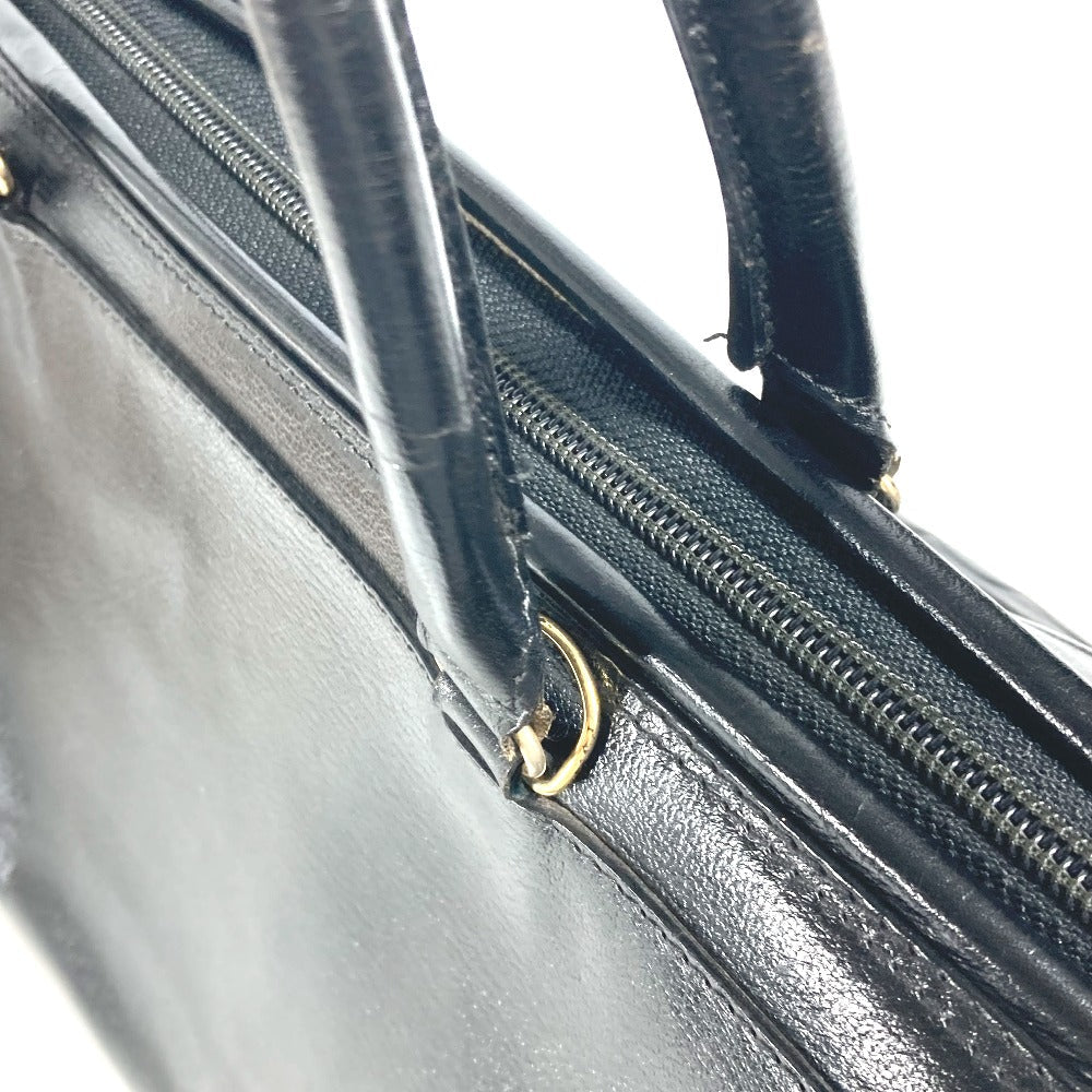 FENDI Handbag leather black Doctor bag logo Women Used